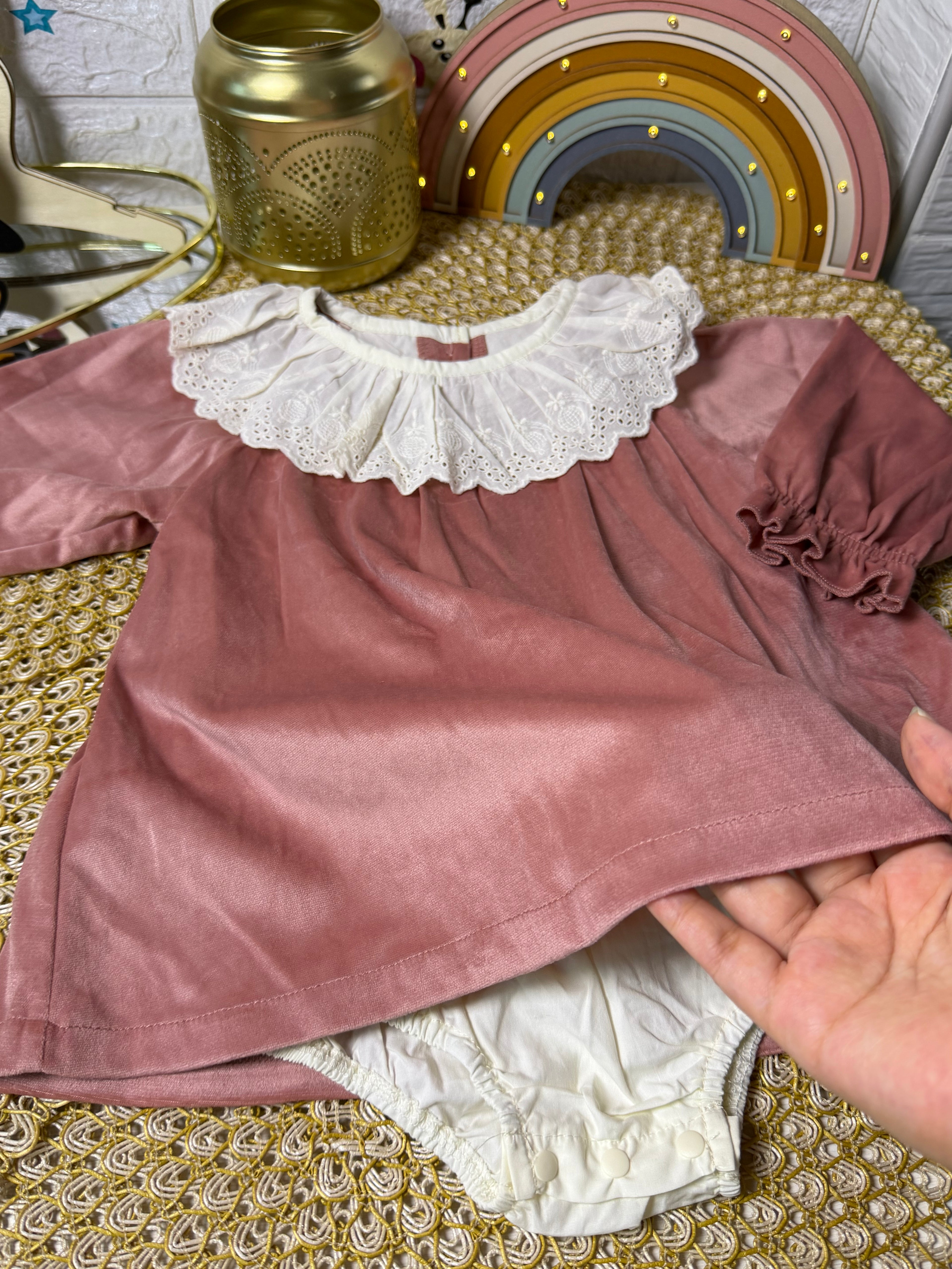 Body vestido palo rosa A-90
