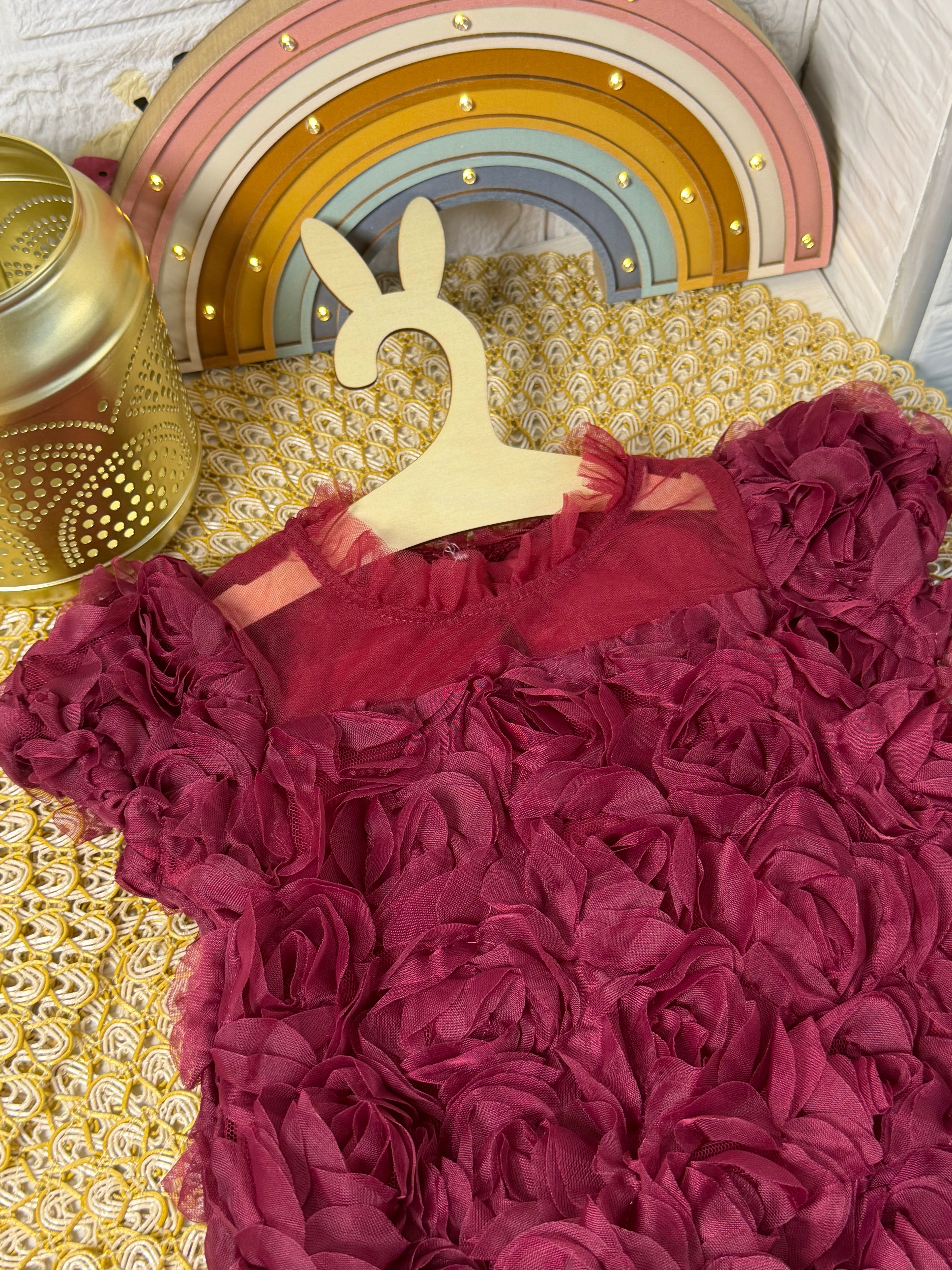 Body rojo vino diseños rosas