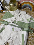 Enterizo crema con verde