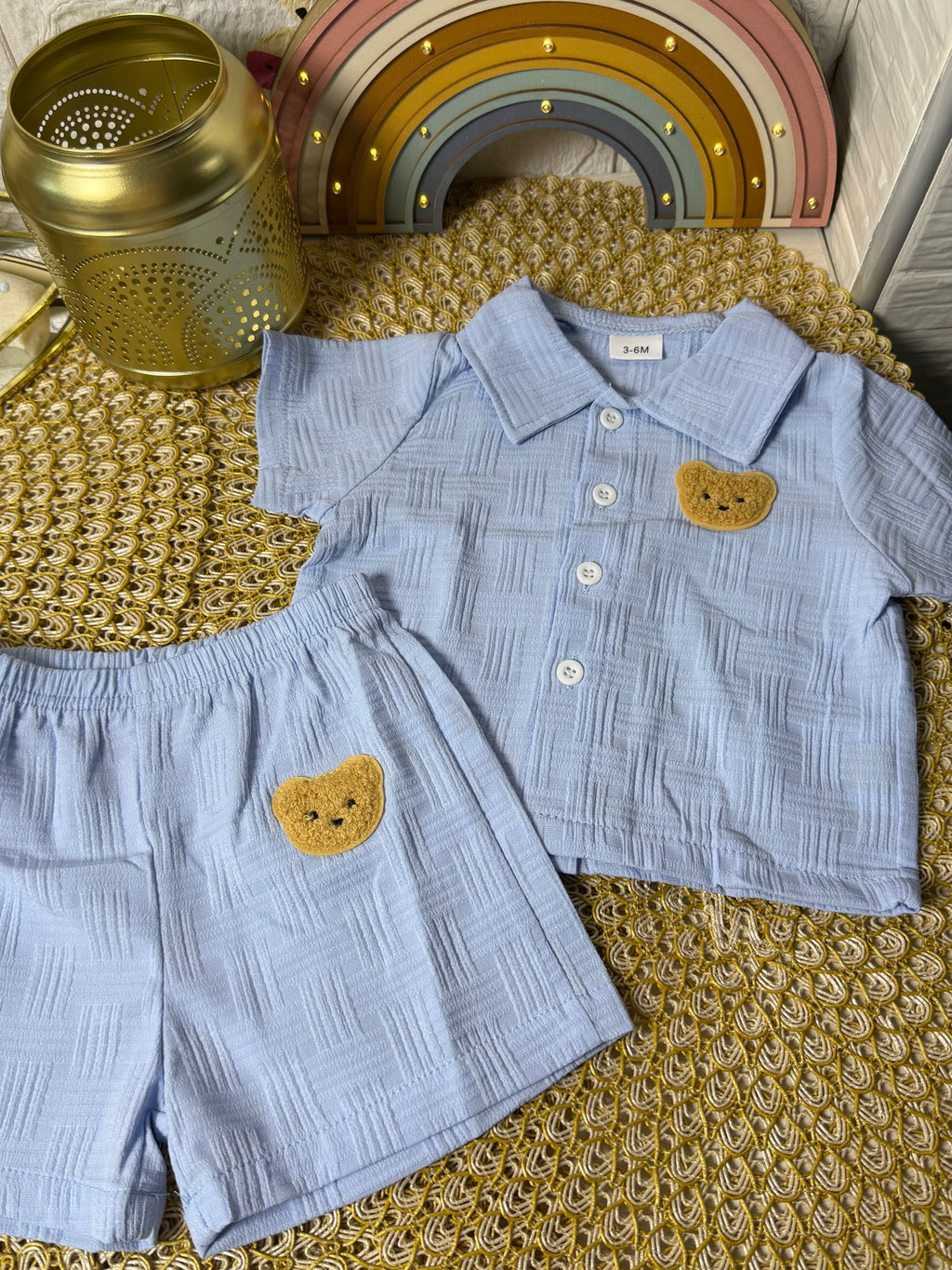 Conjunto 2 piezas celeste osito