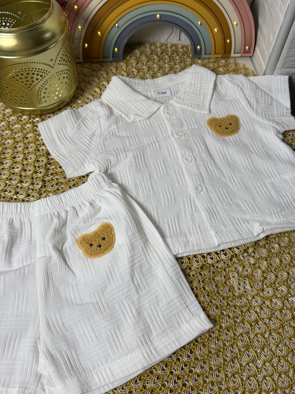 Conjunto 2 piezas blanco osito