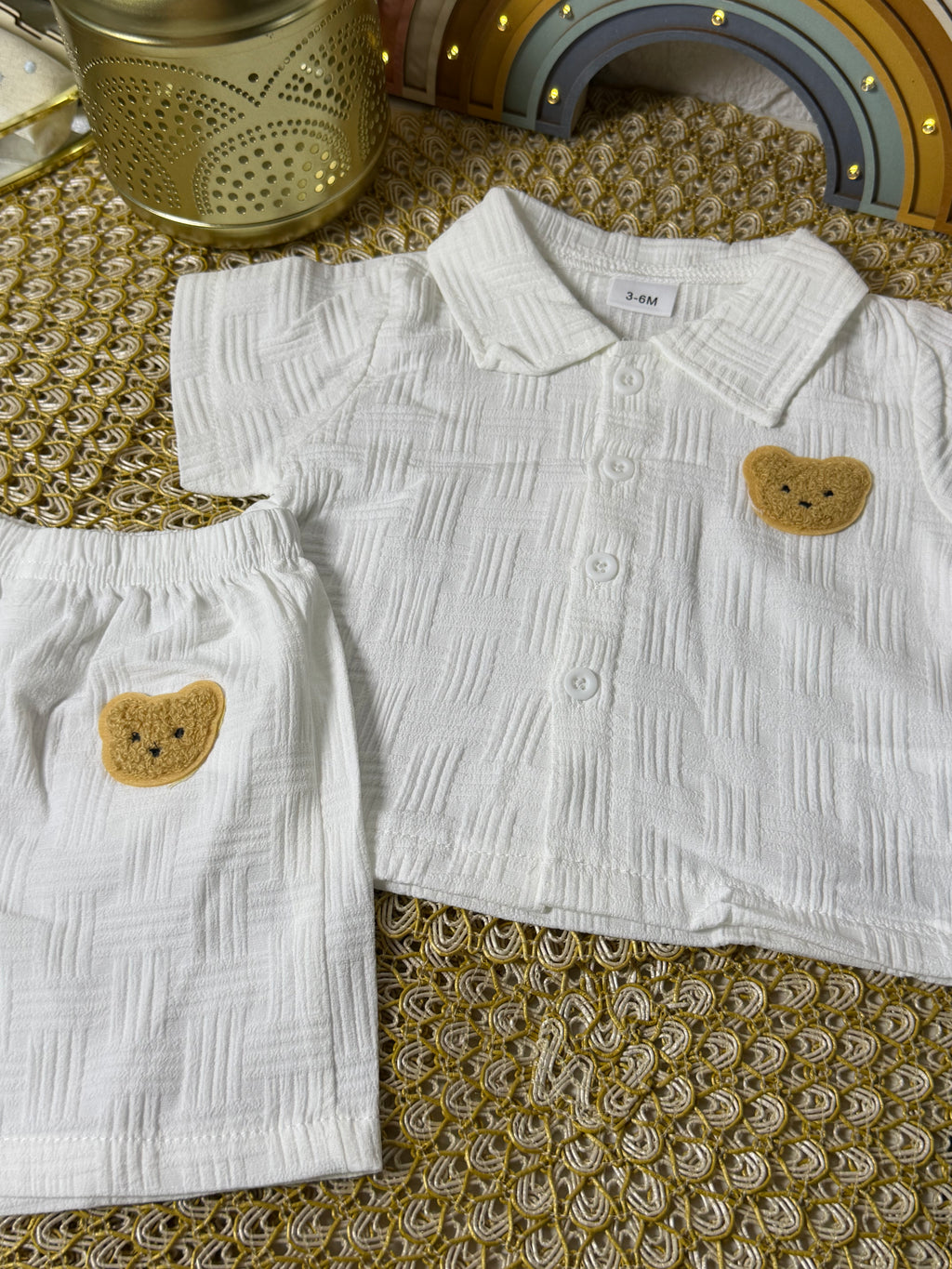 Conjunto 2 piezas blanco osito