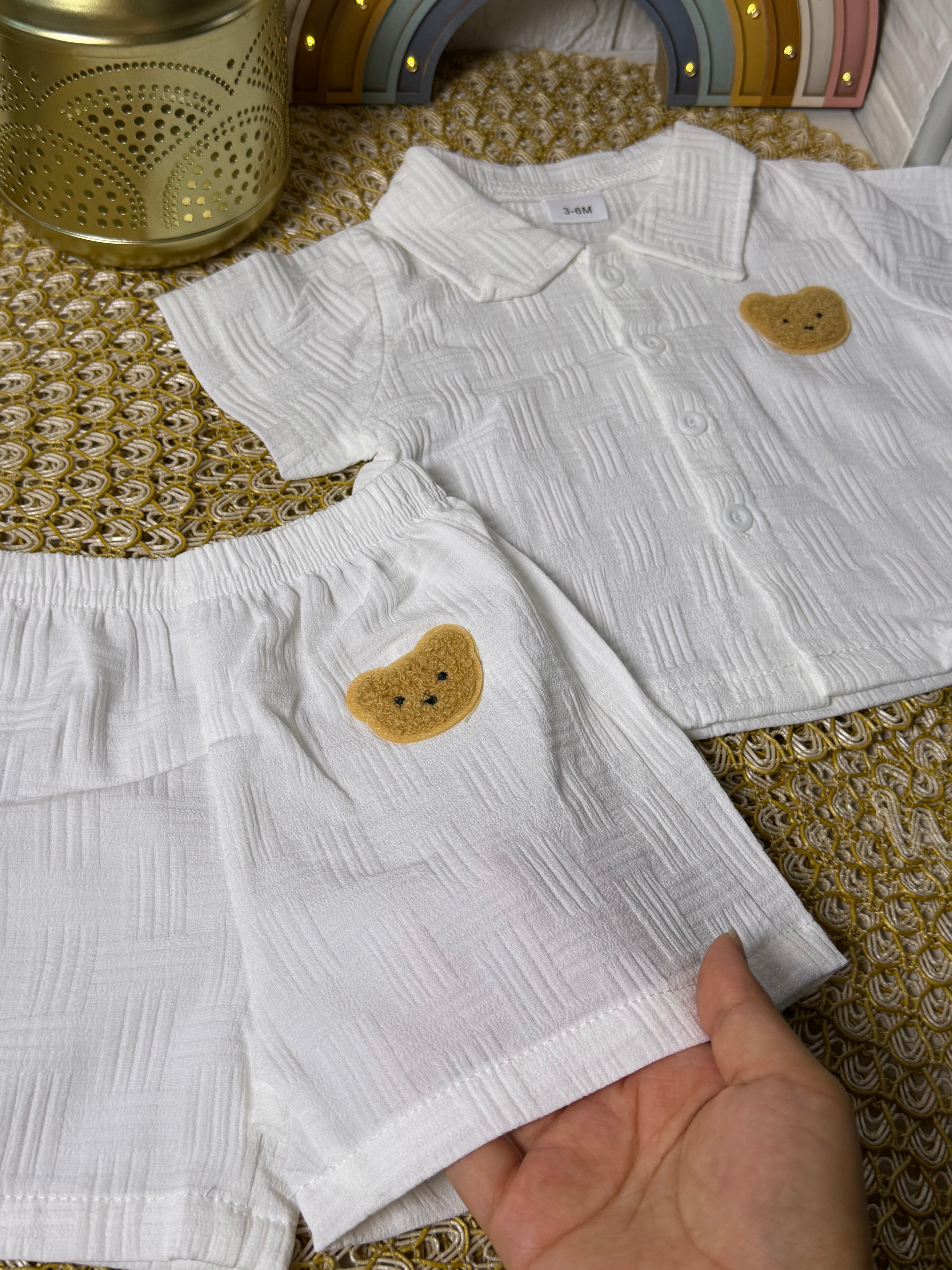 Conjunto 2 piezas blanco osito