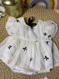 Body vestido lazos negros