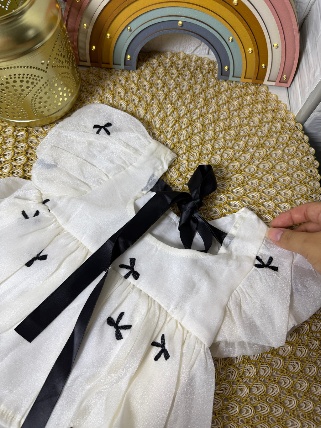 Body vestido lazos negros