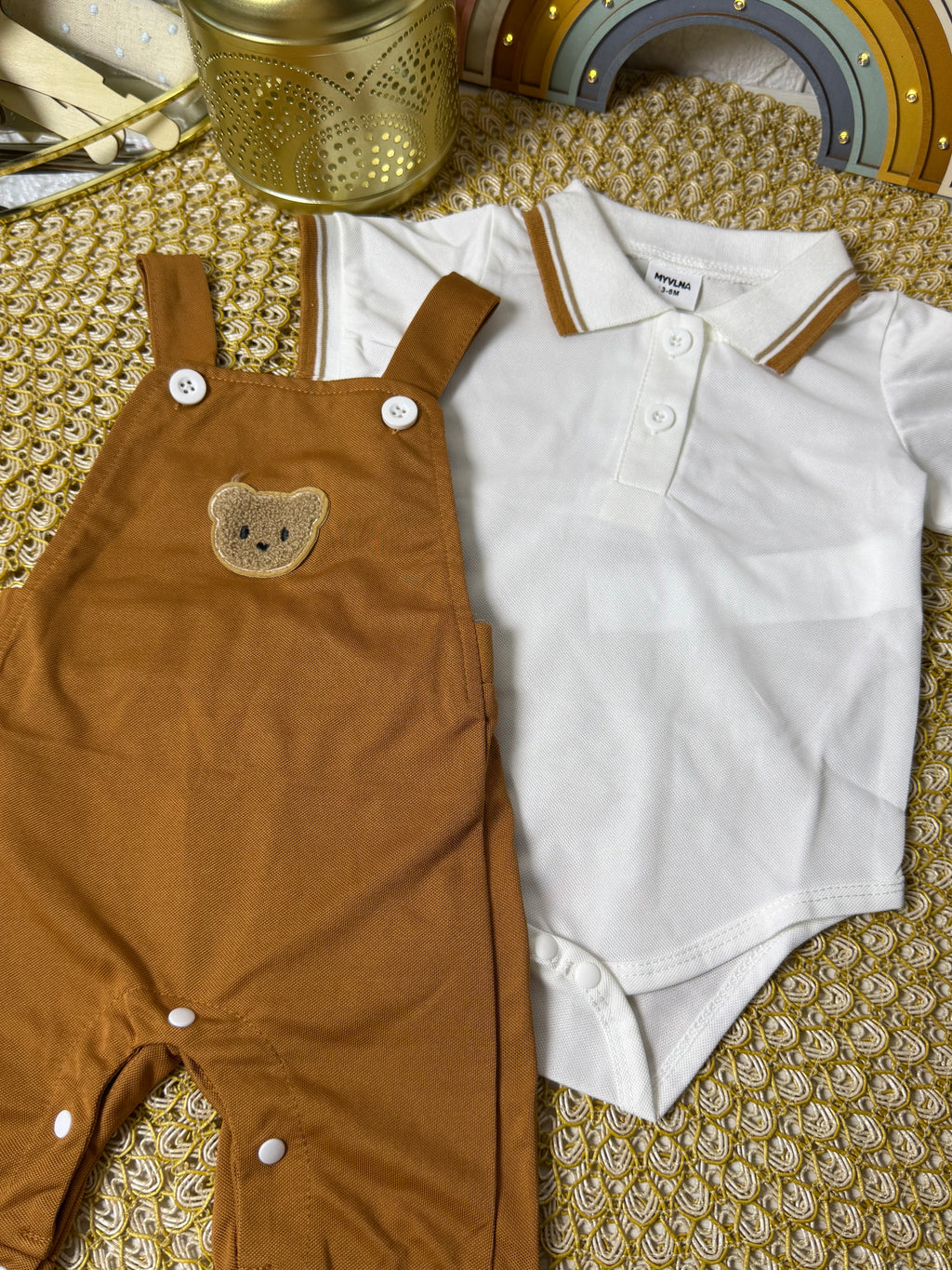 Conjunto 2 piezas marrón osito suna150