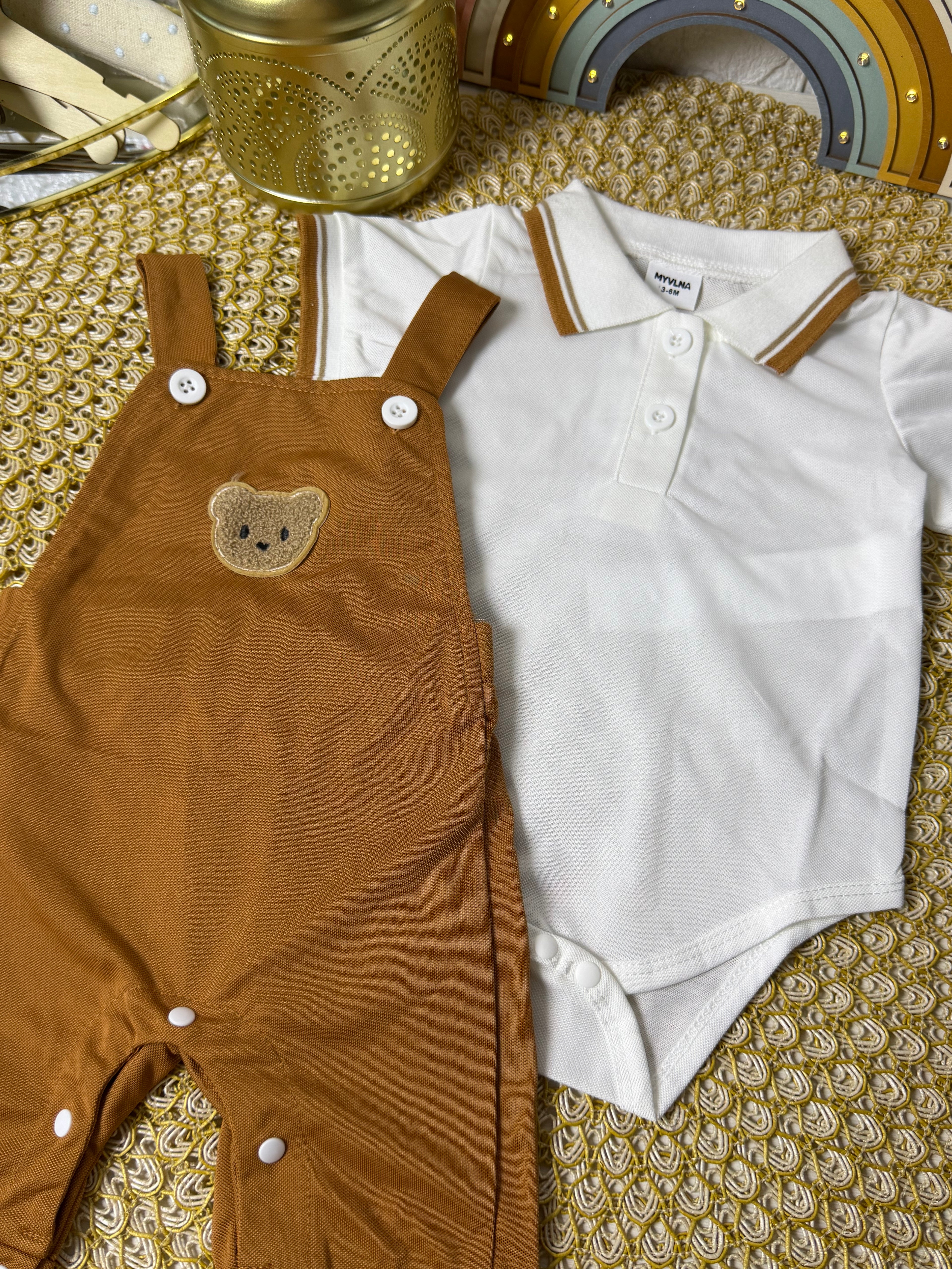 Conjunto 2 piezas marrón osito suna150
