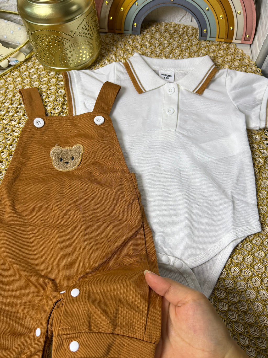 Conjunto 2 piezas marrón osito suna150