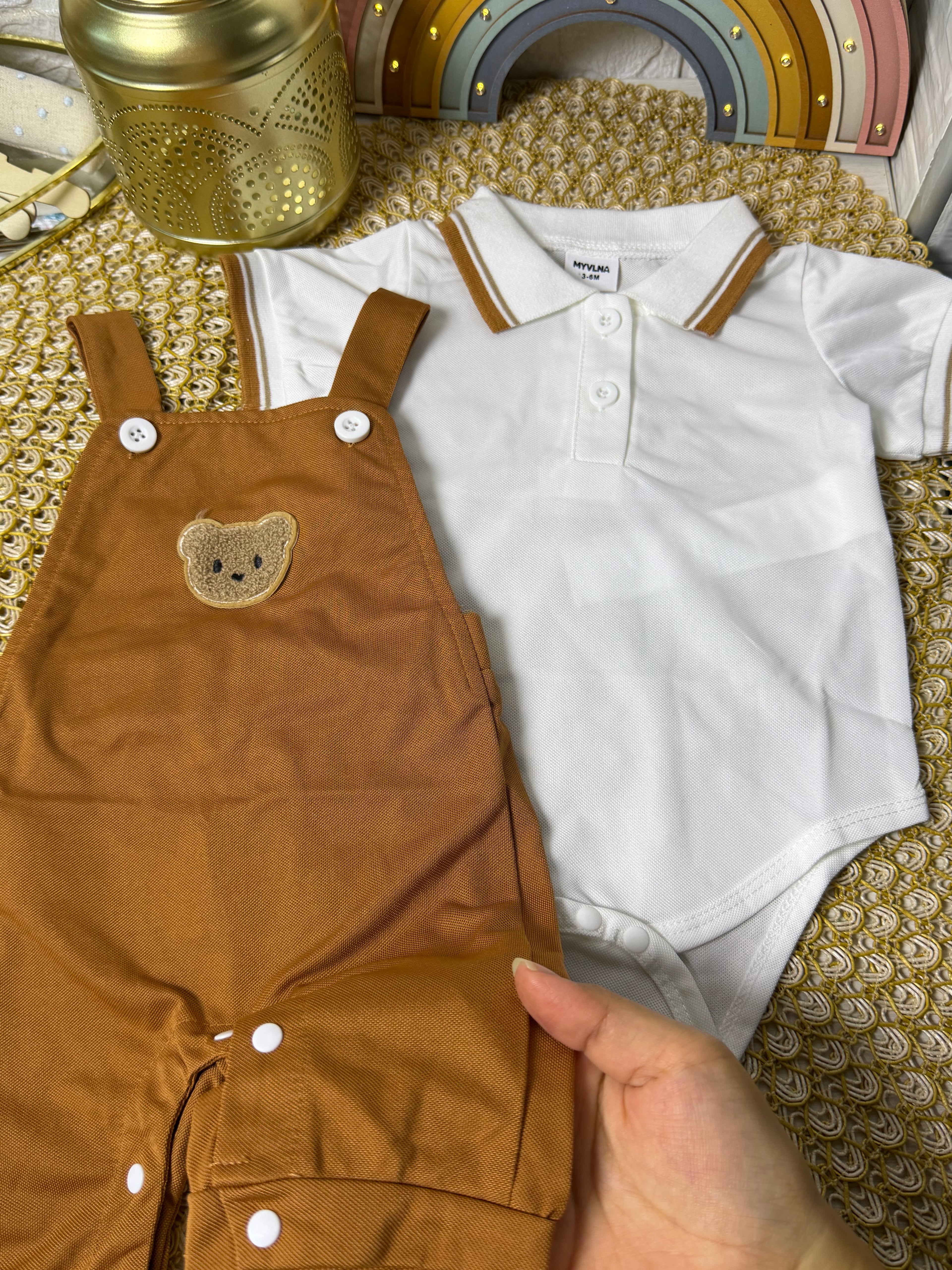 Conjunto 2 piezas marrón osito suna150