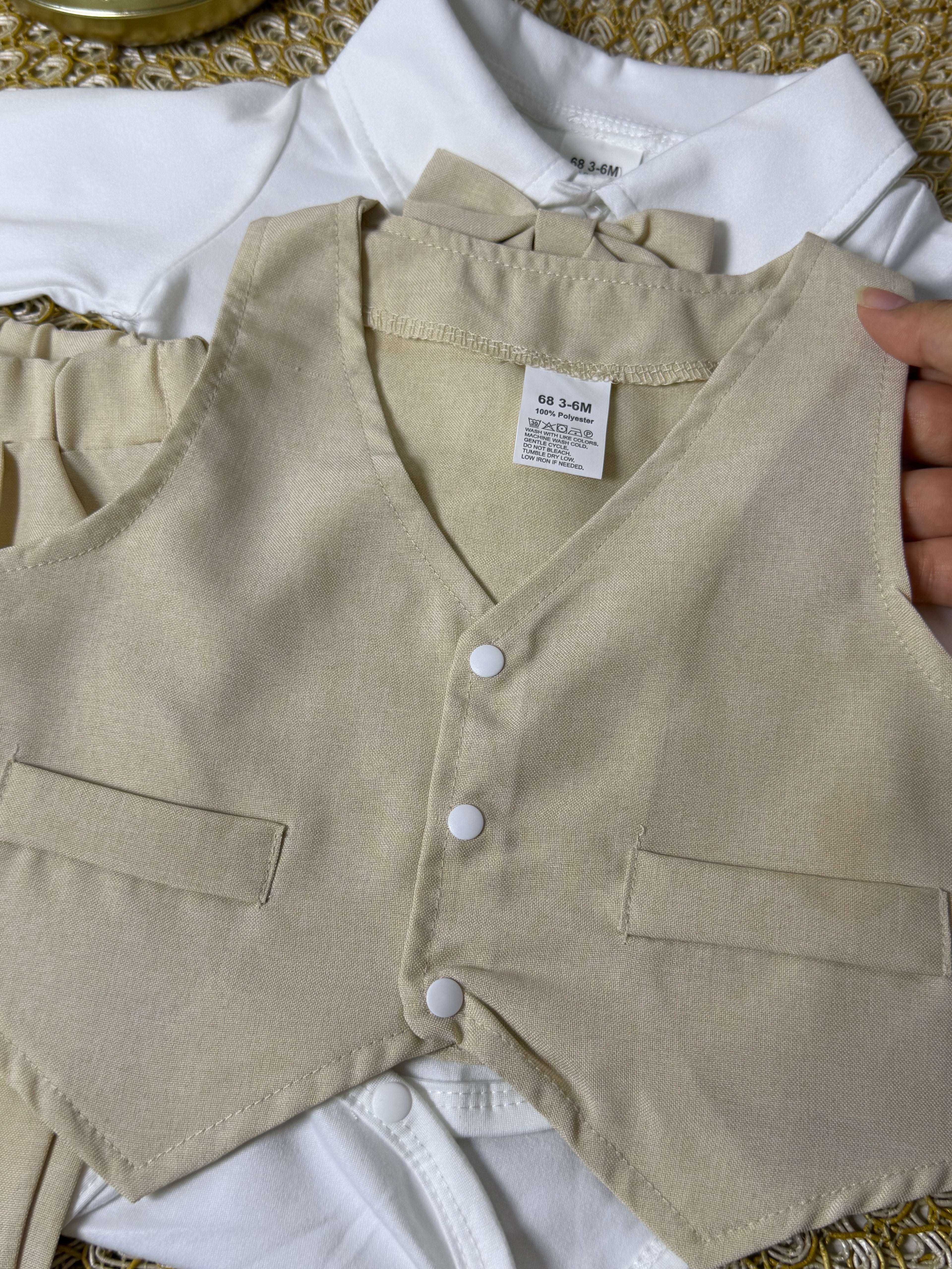 Conjunto 3 piezas beige elegante