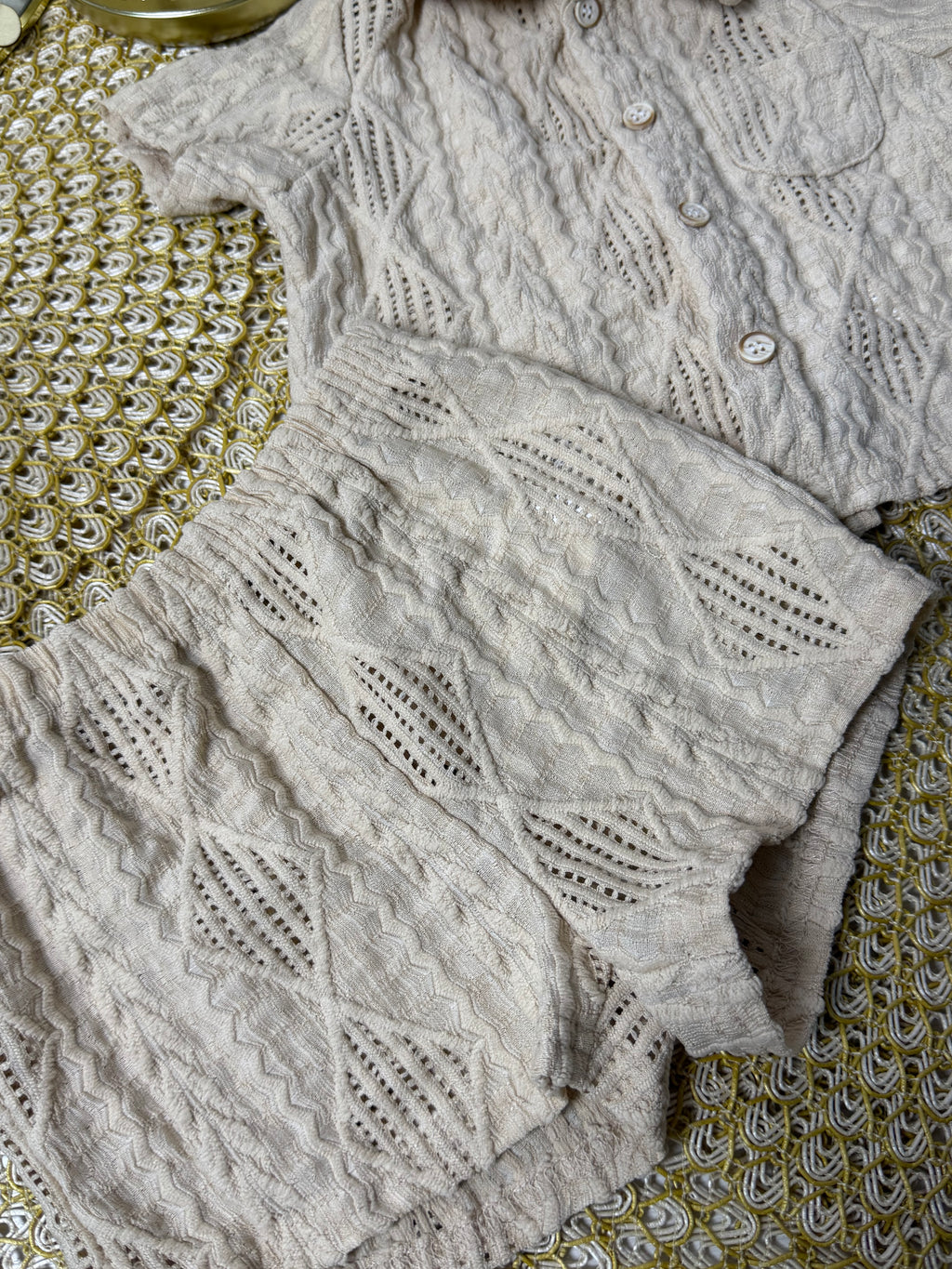 Conjunto 2 piezas beige playero