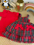 Conjunto 2 piezas body rojo y overol