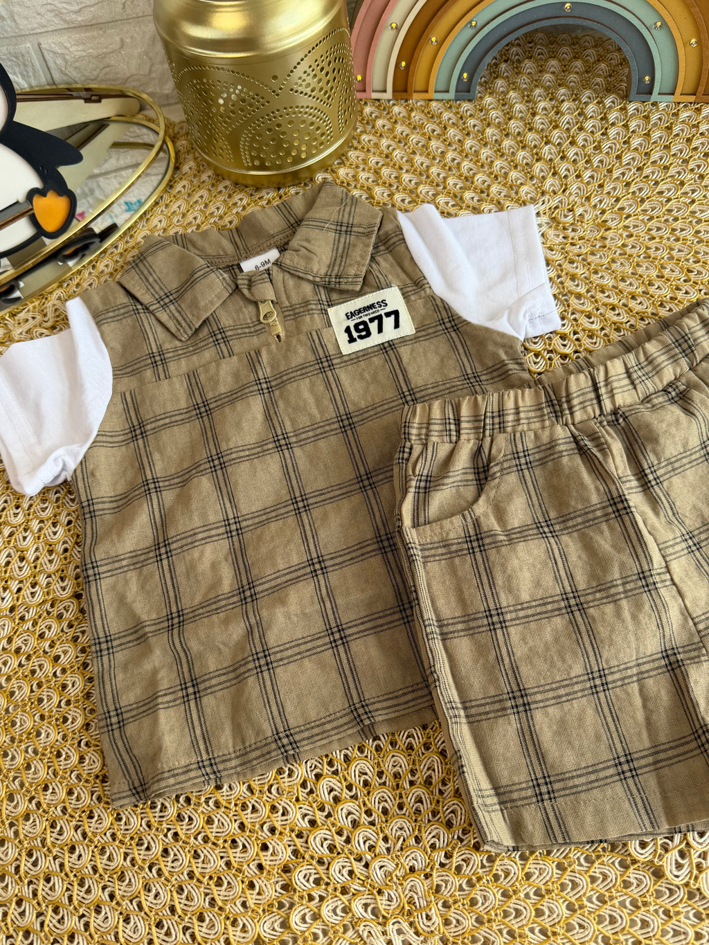 Conjunto 2 piezas a cuadros