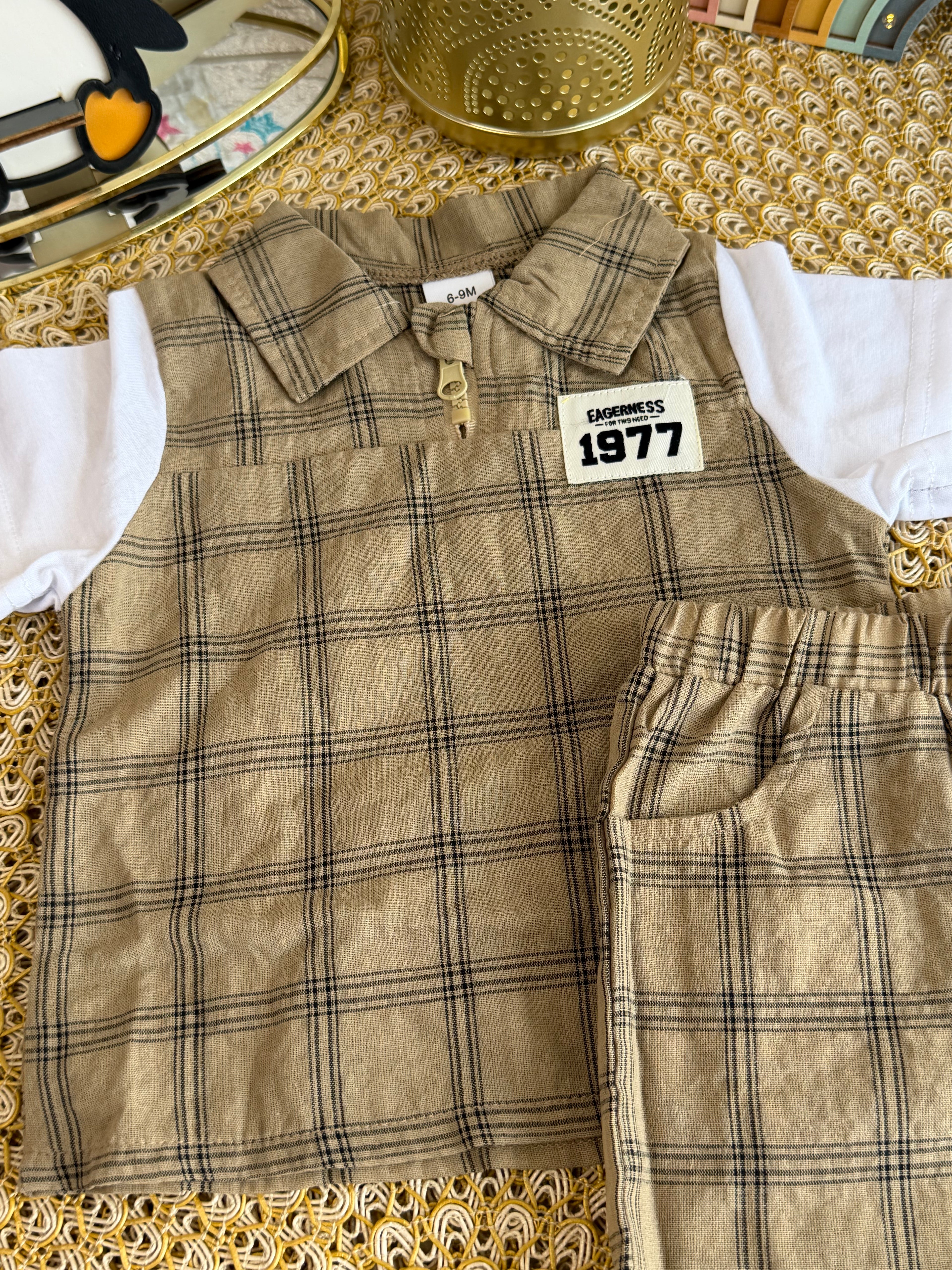 Conjunto 2 piezas a cuadros