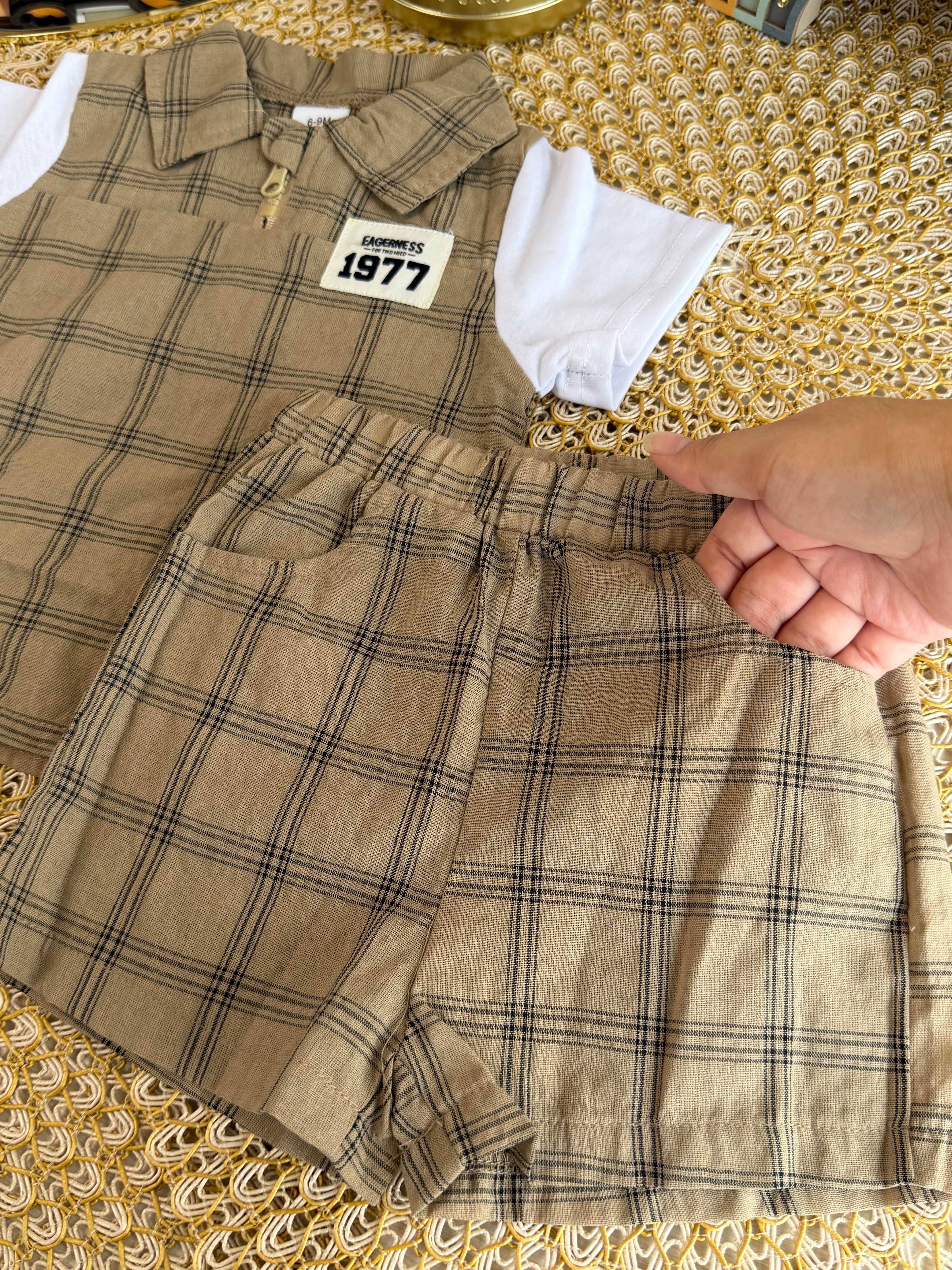 Conjunto 2 piezas a cuadros