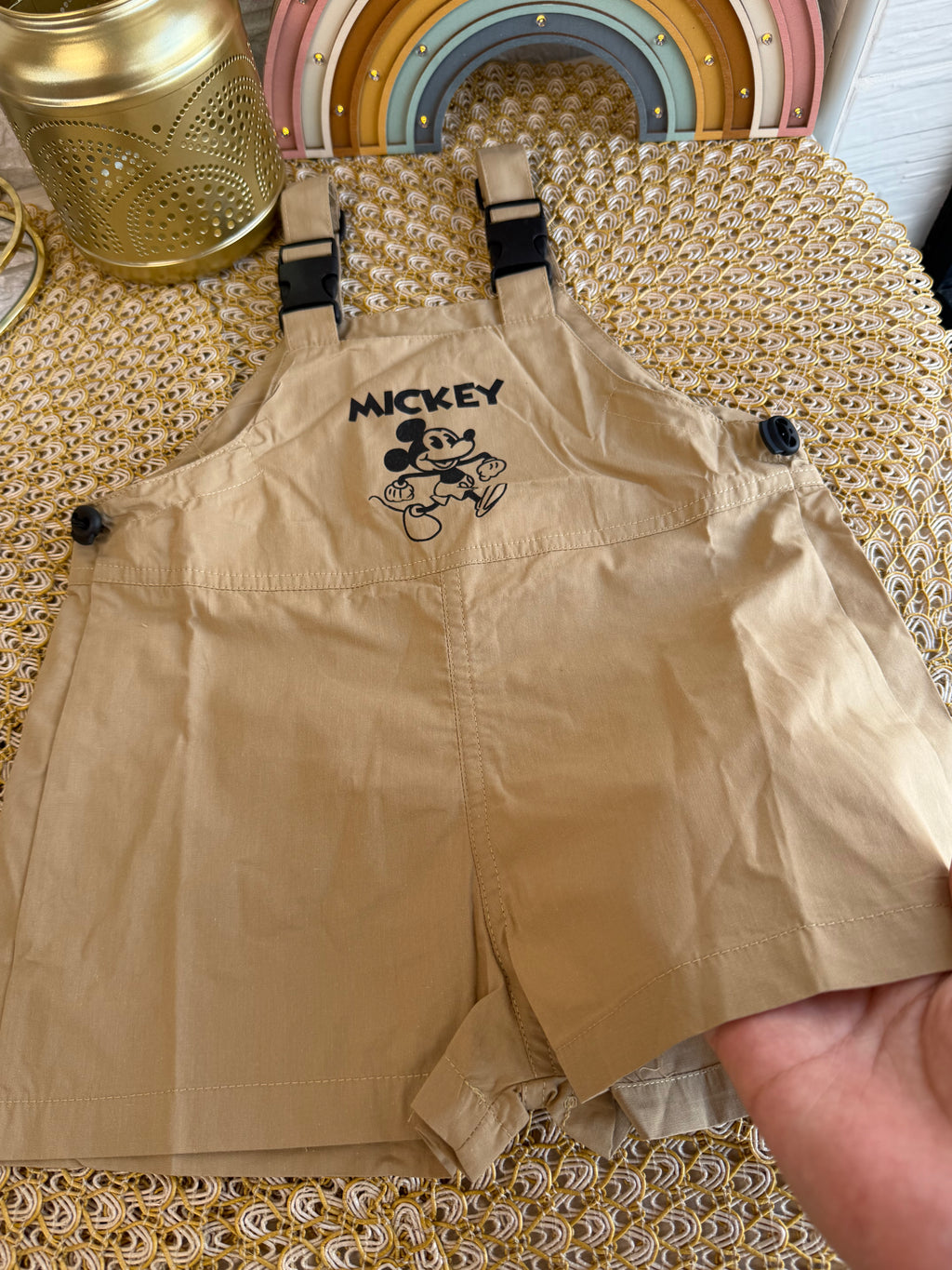 Overol mickey caqui