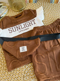 Conjunto 3 piezas marrón SUNLIGHT