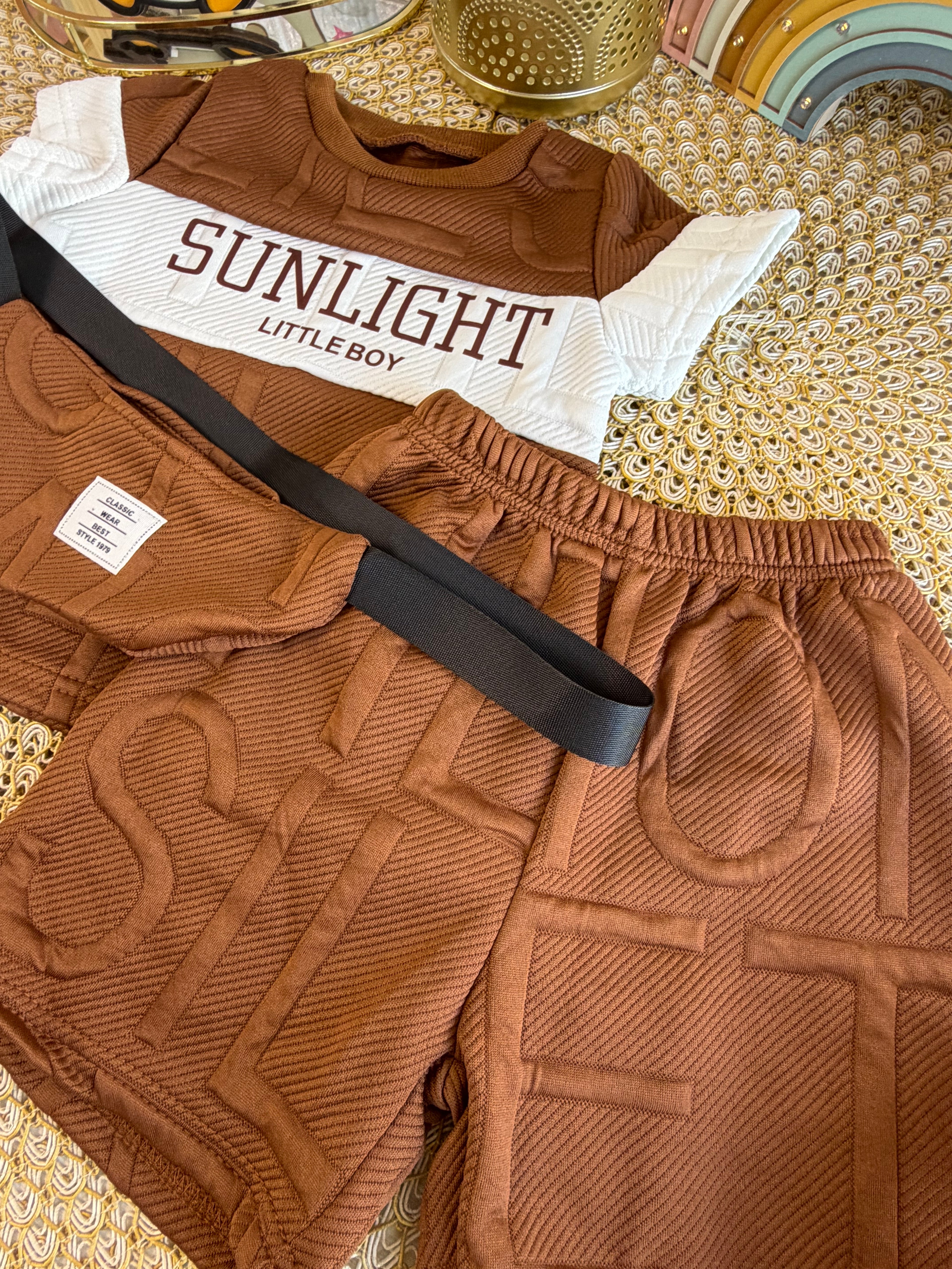 Conjunto 3 piezas marrón SUNLIGHT