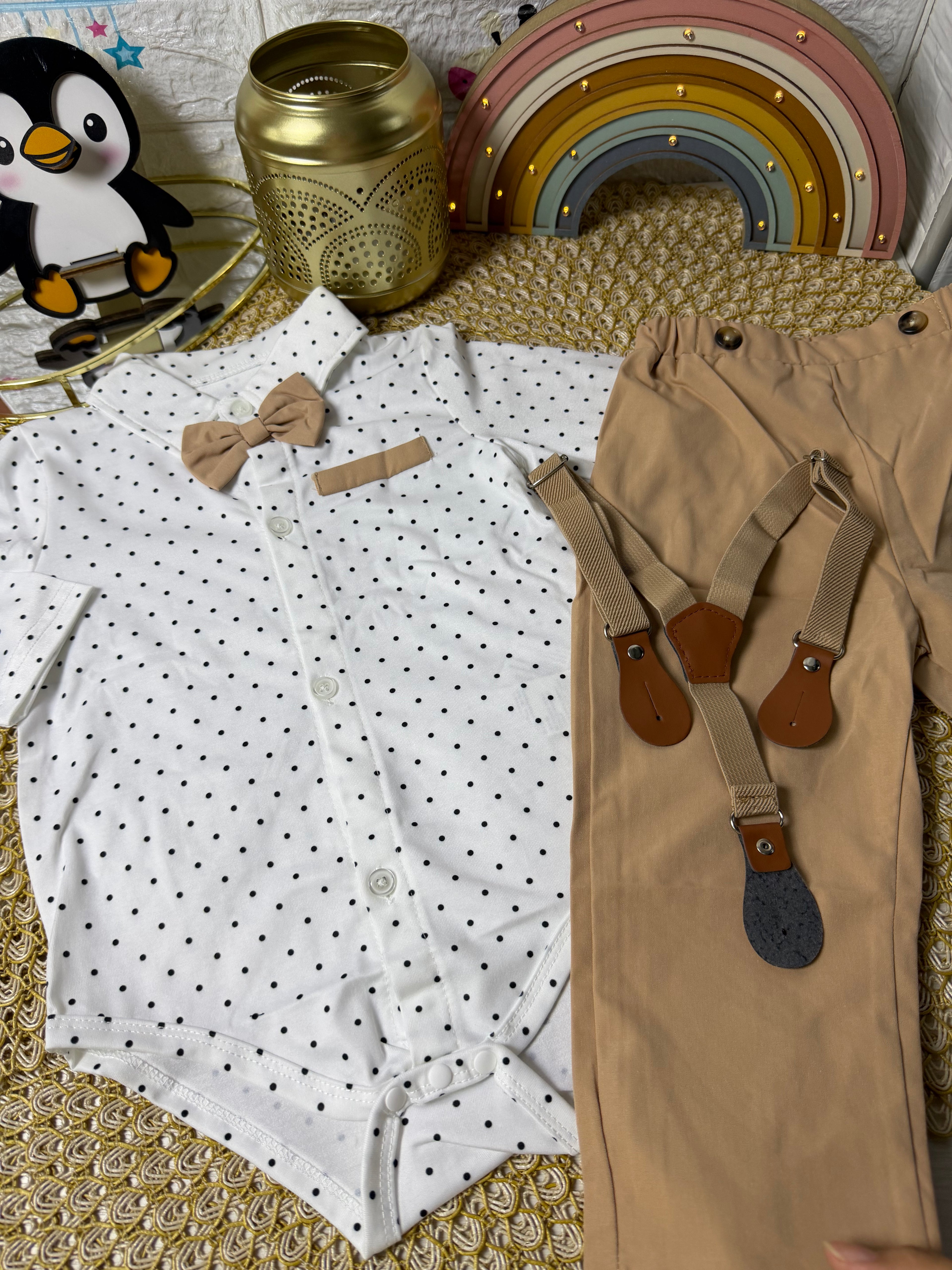 Conjunto 2 piezas puntos elegante