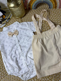 Conjunto 2 piezas beige dinosaurio