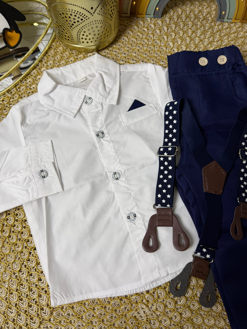 Conjunto 2 piezas azul elegante