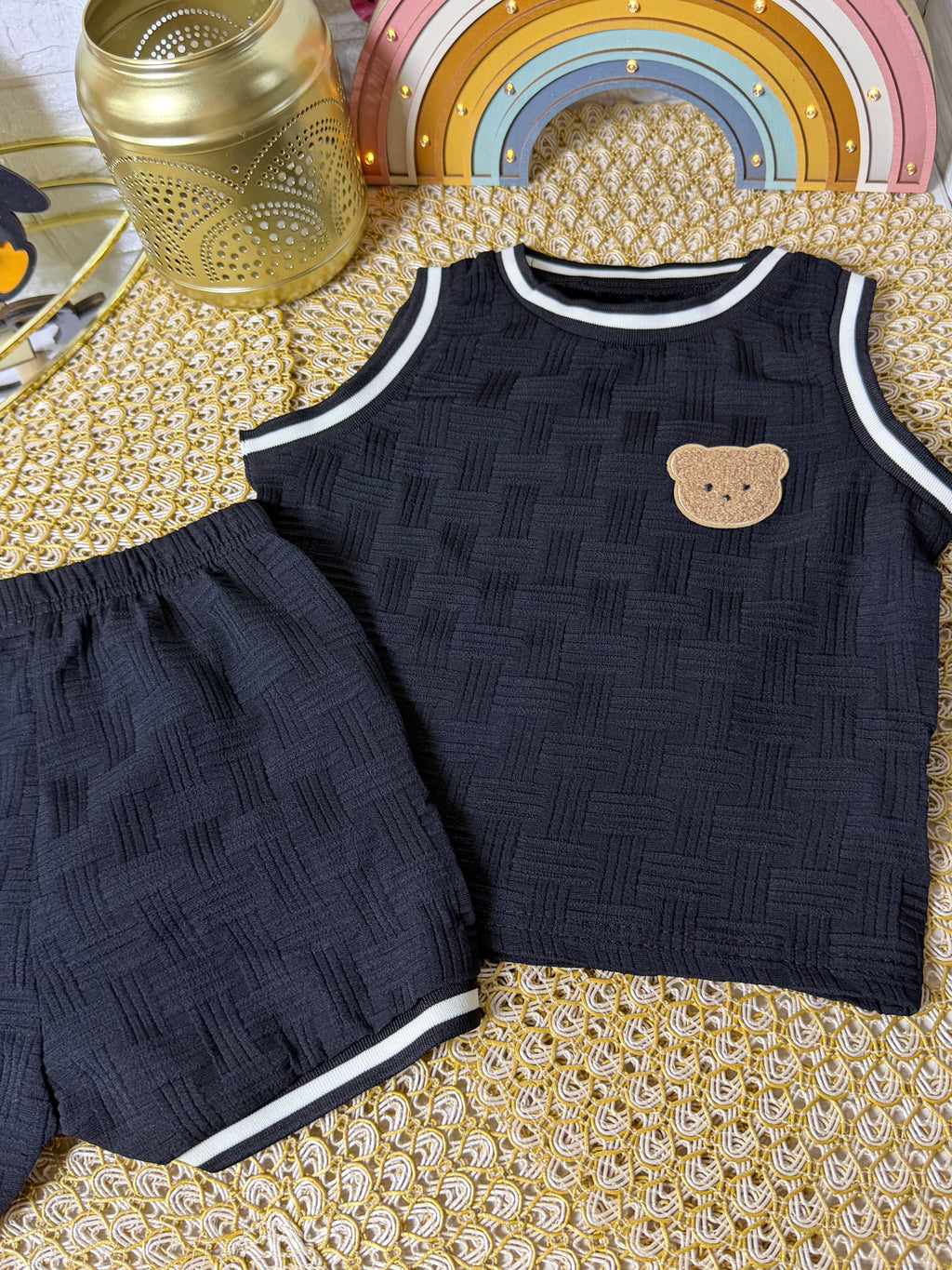 Conjunto 2 piezas negro osito