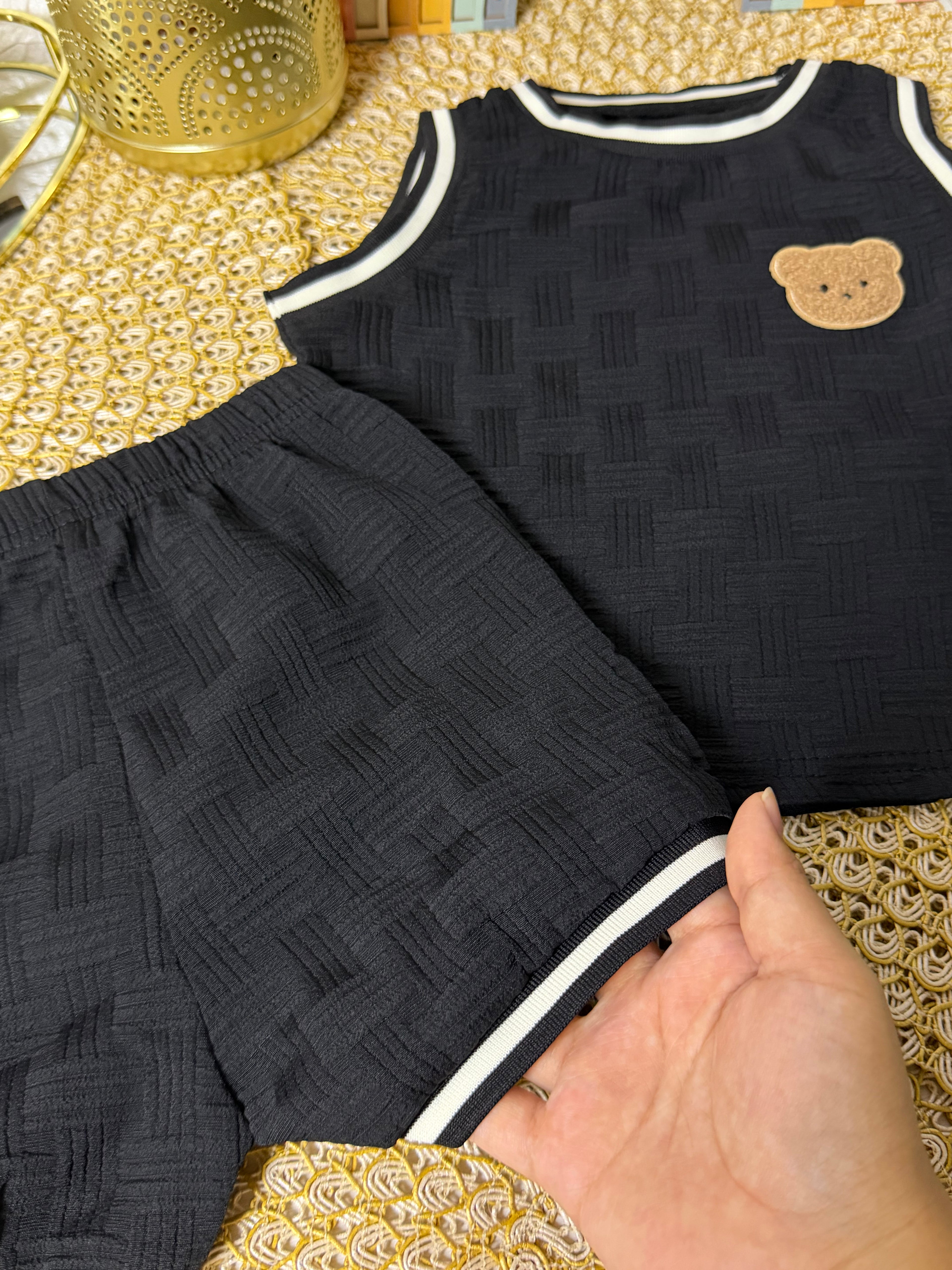 Conjunto 2 piezas negro osito