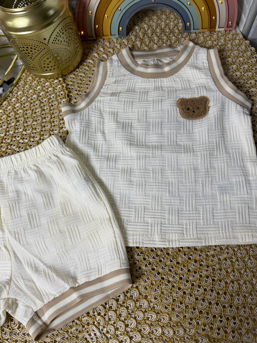 Conjunto 2 piezas crema osito