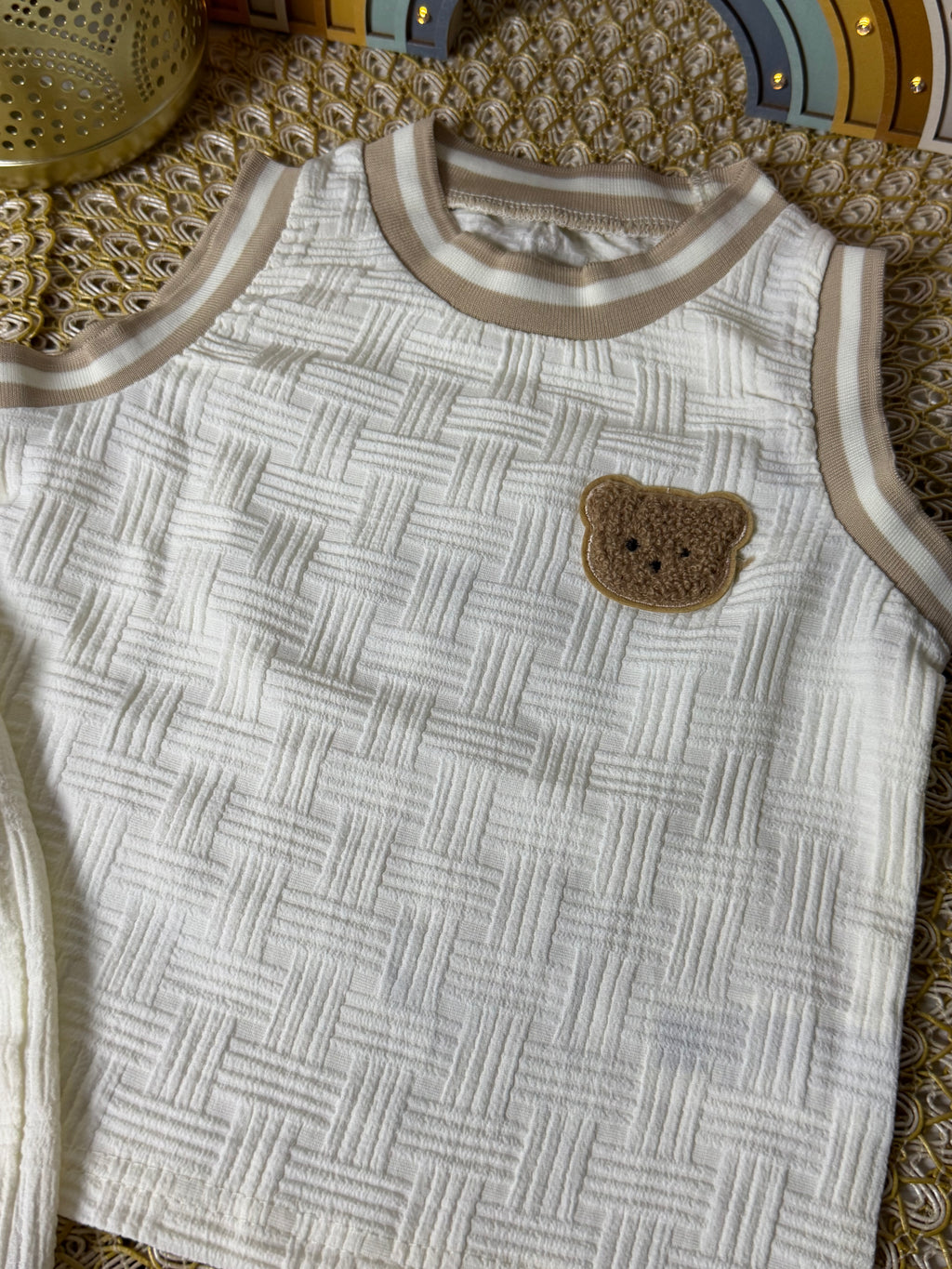 Conjunto 2 piezas crema osito