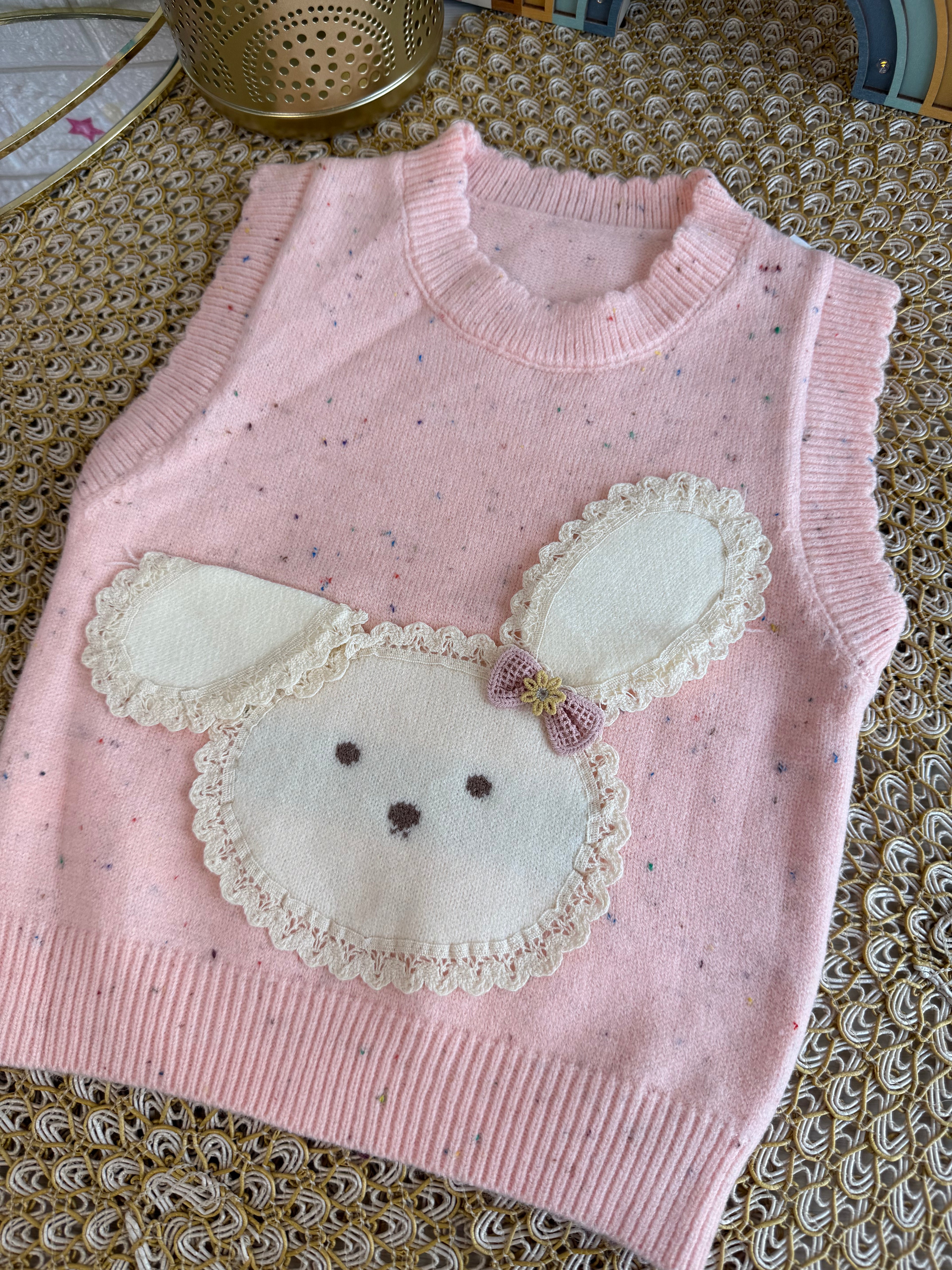 Chaleco conejito rosa🐰