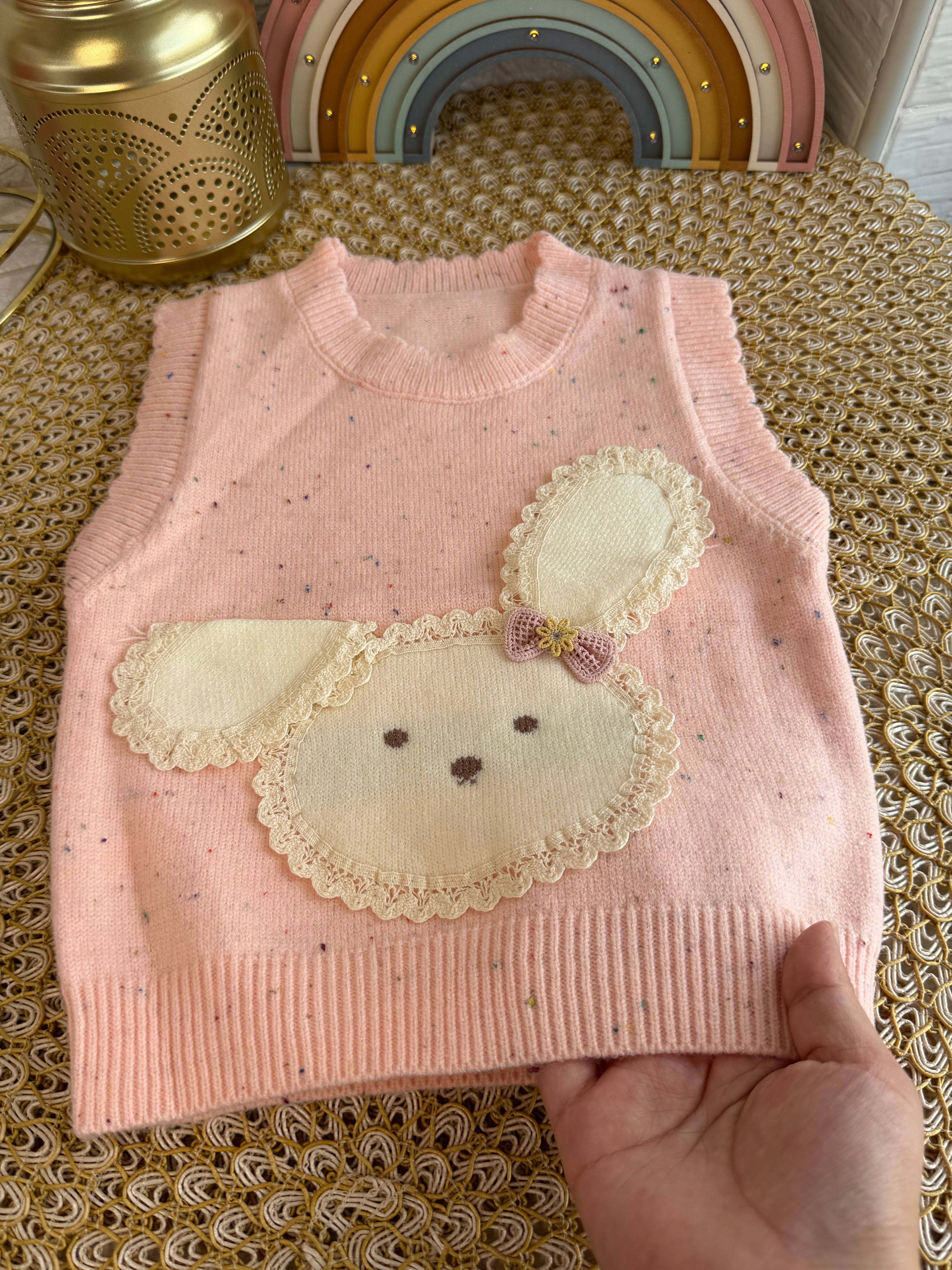 Chaleco conejito rosa🐰