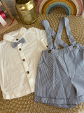 Conjunto 2 piezas gris a rayas