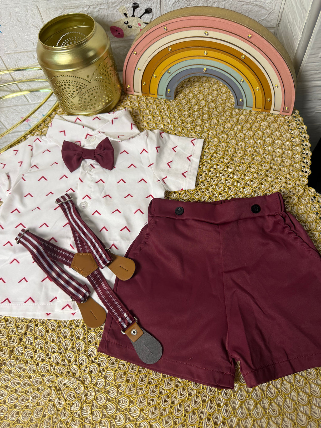 Conjunto 2 piezas guinda