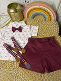 Conjunto 2 piezas guinda