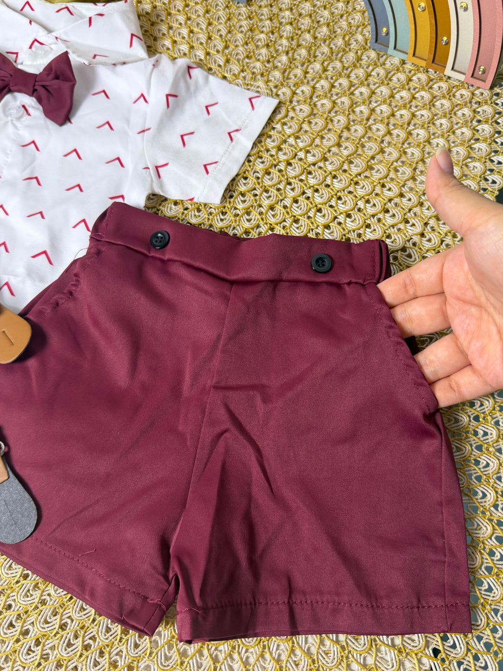 Conjunto 2 piezas guinda