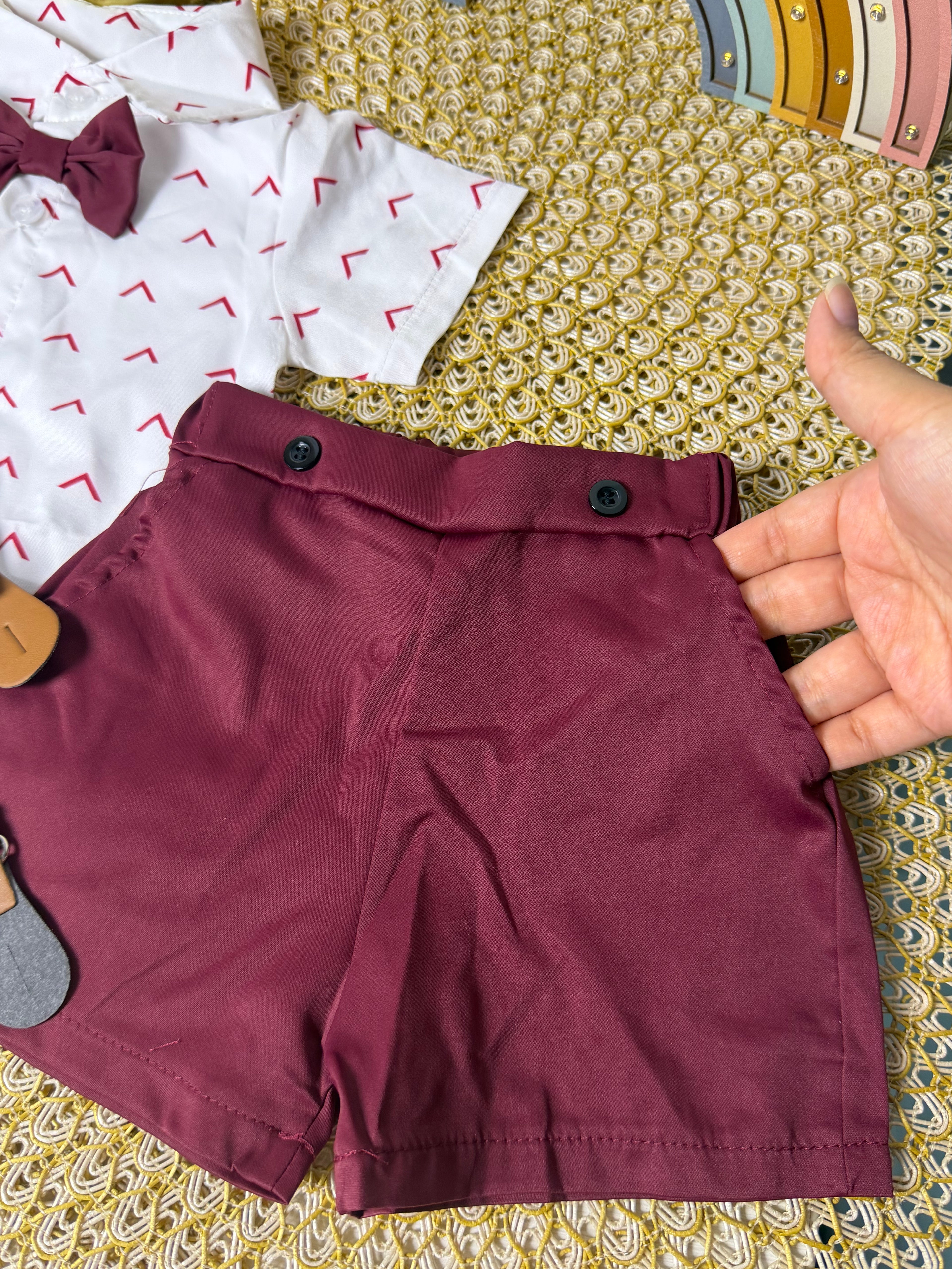 Conjunto 2 piezas guinda