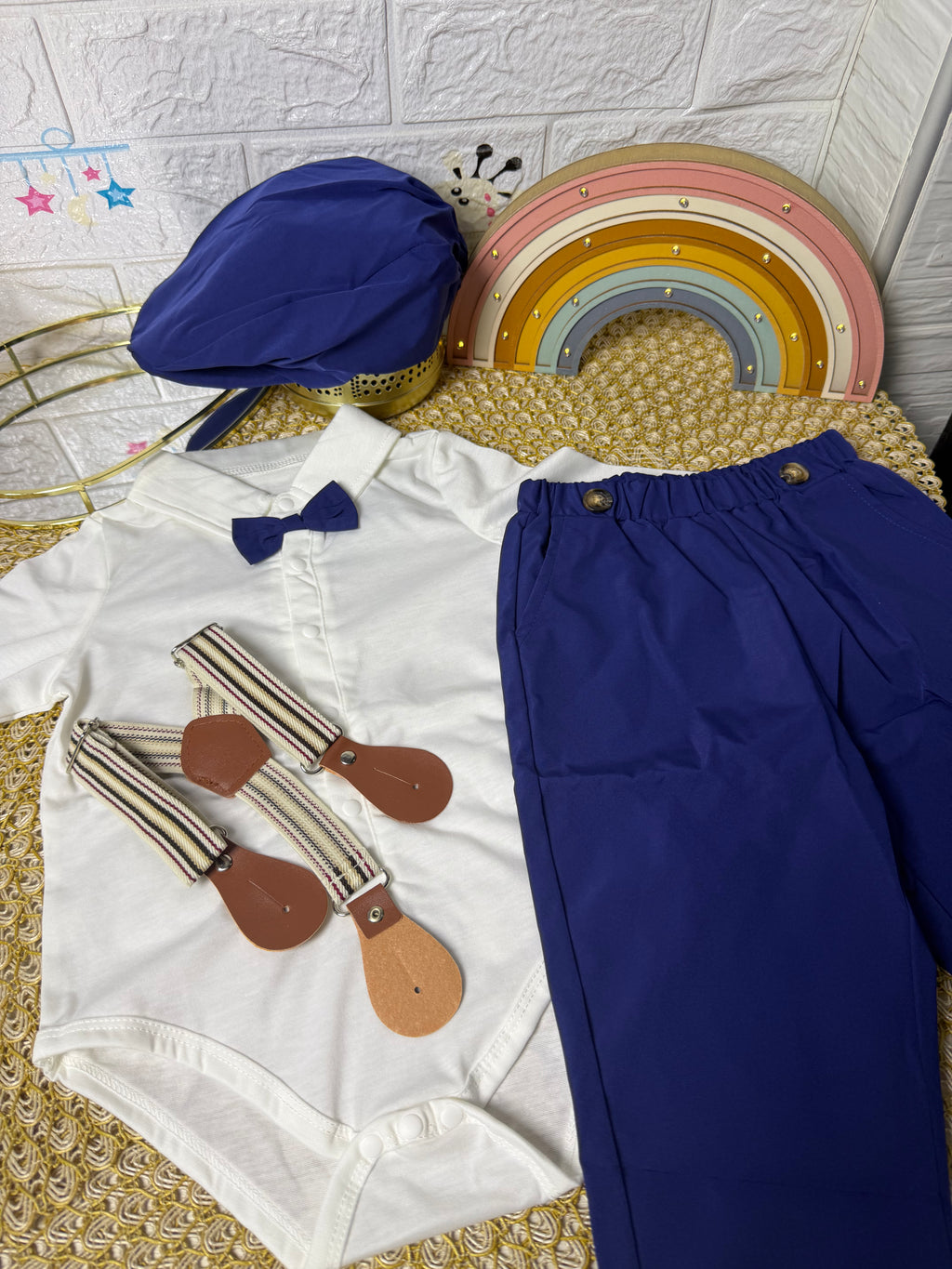 Conjunto 3 piezas azul elegante