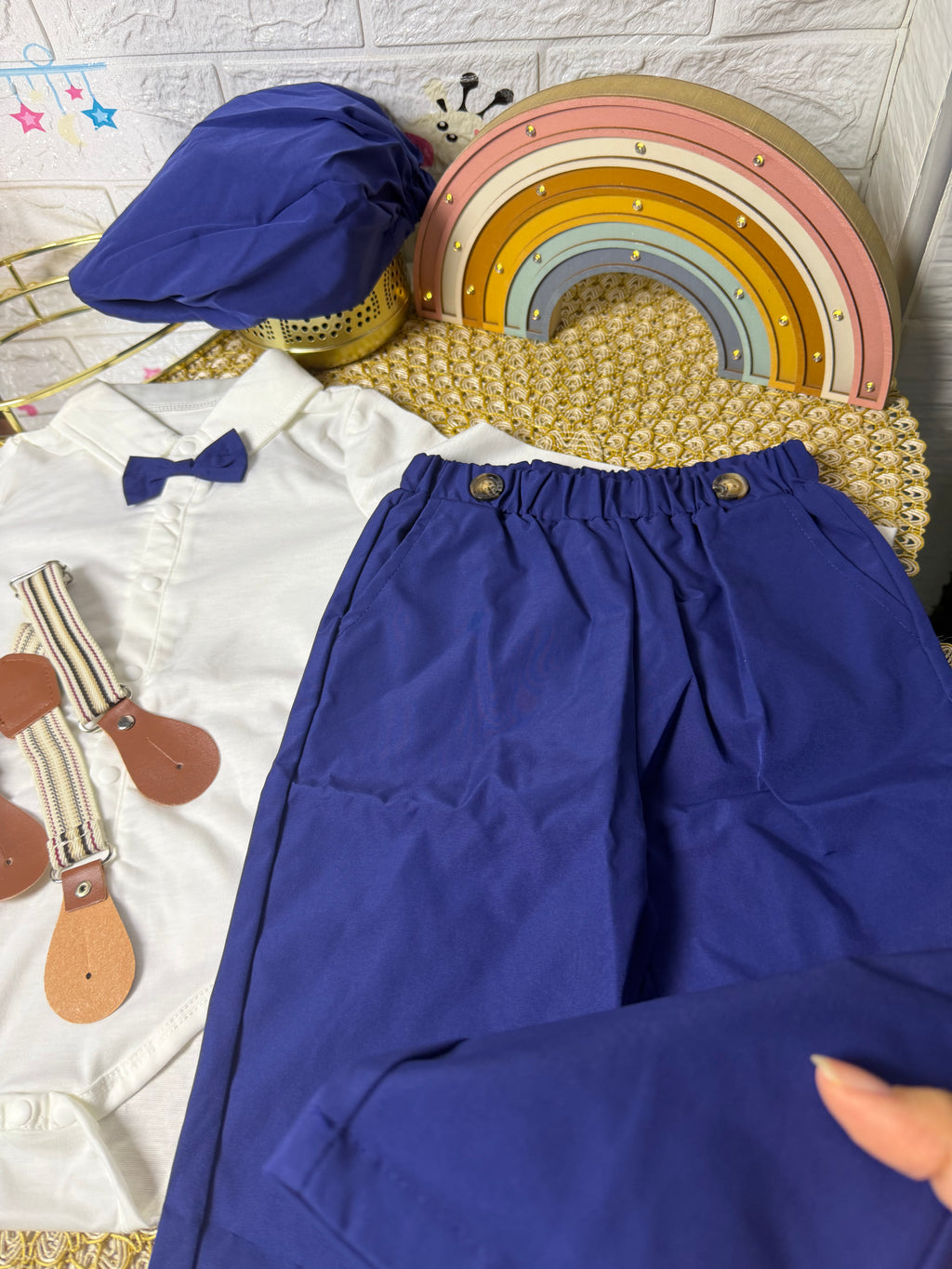 Conjunto 3 piezas azul elegante