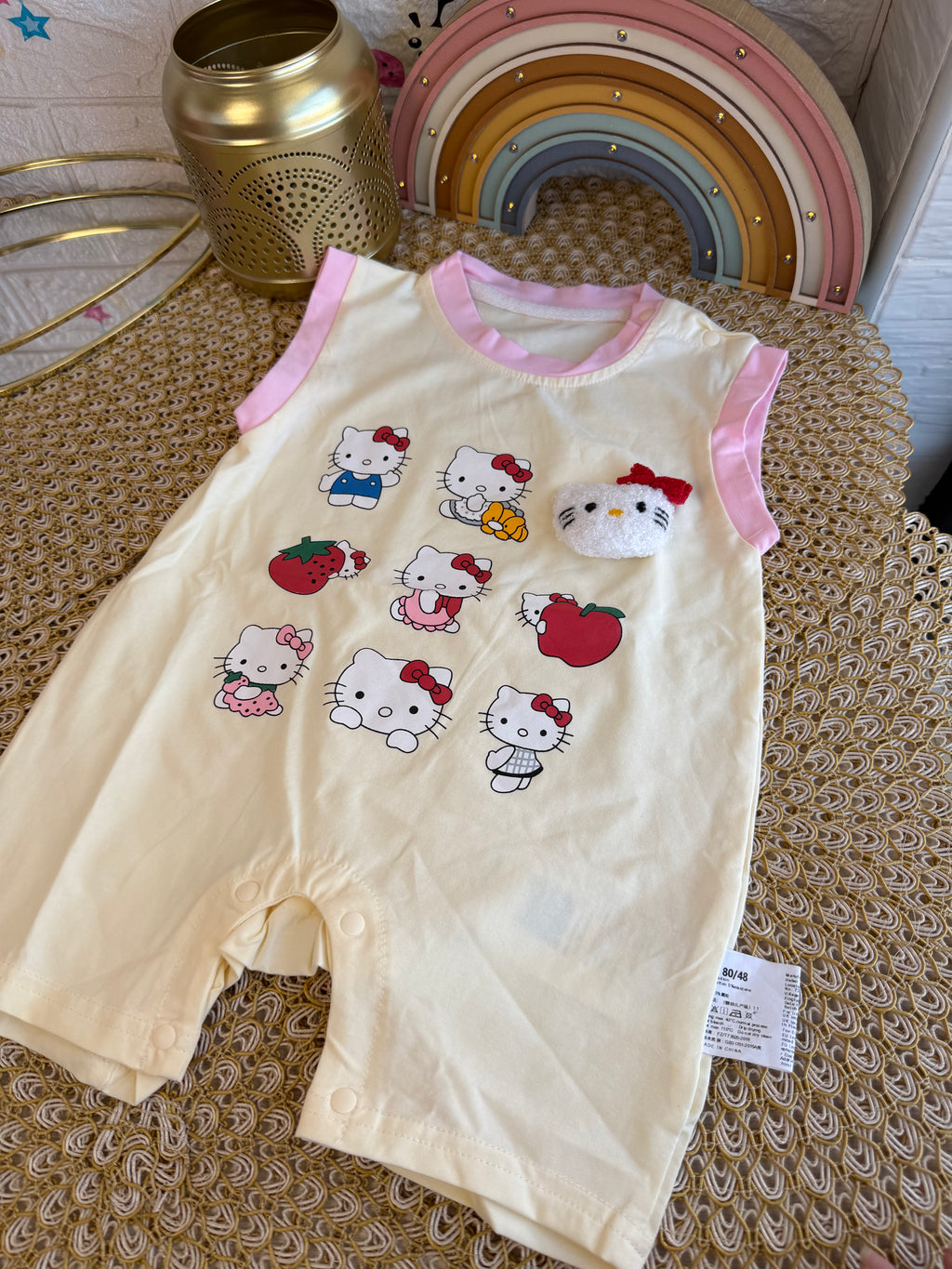 Enterizo Hello Kitty crema