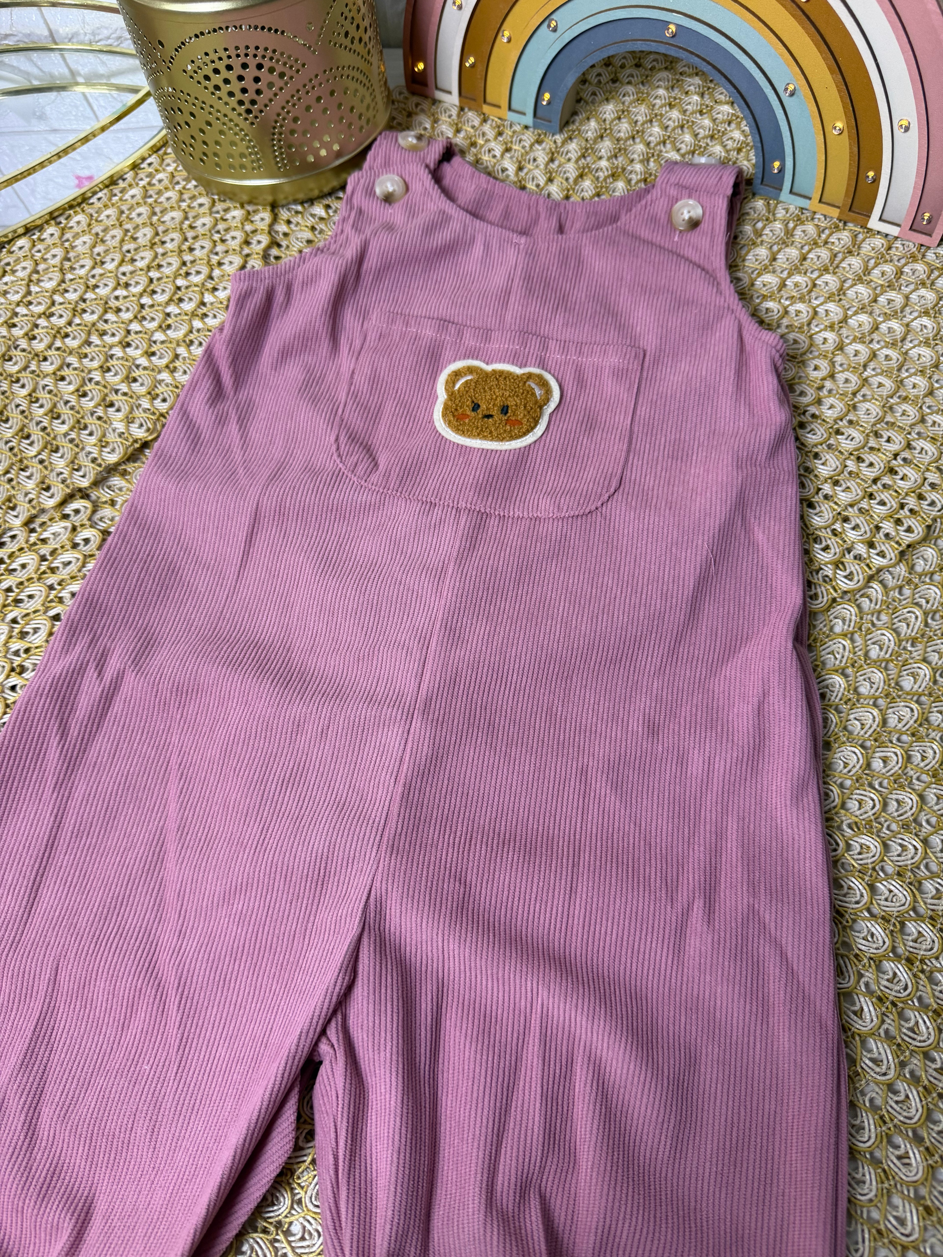 Overol rosa osito