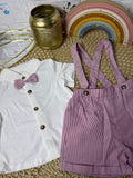 Conjunto 2 piezas rojo a rayas