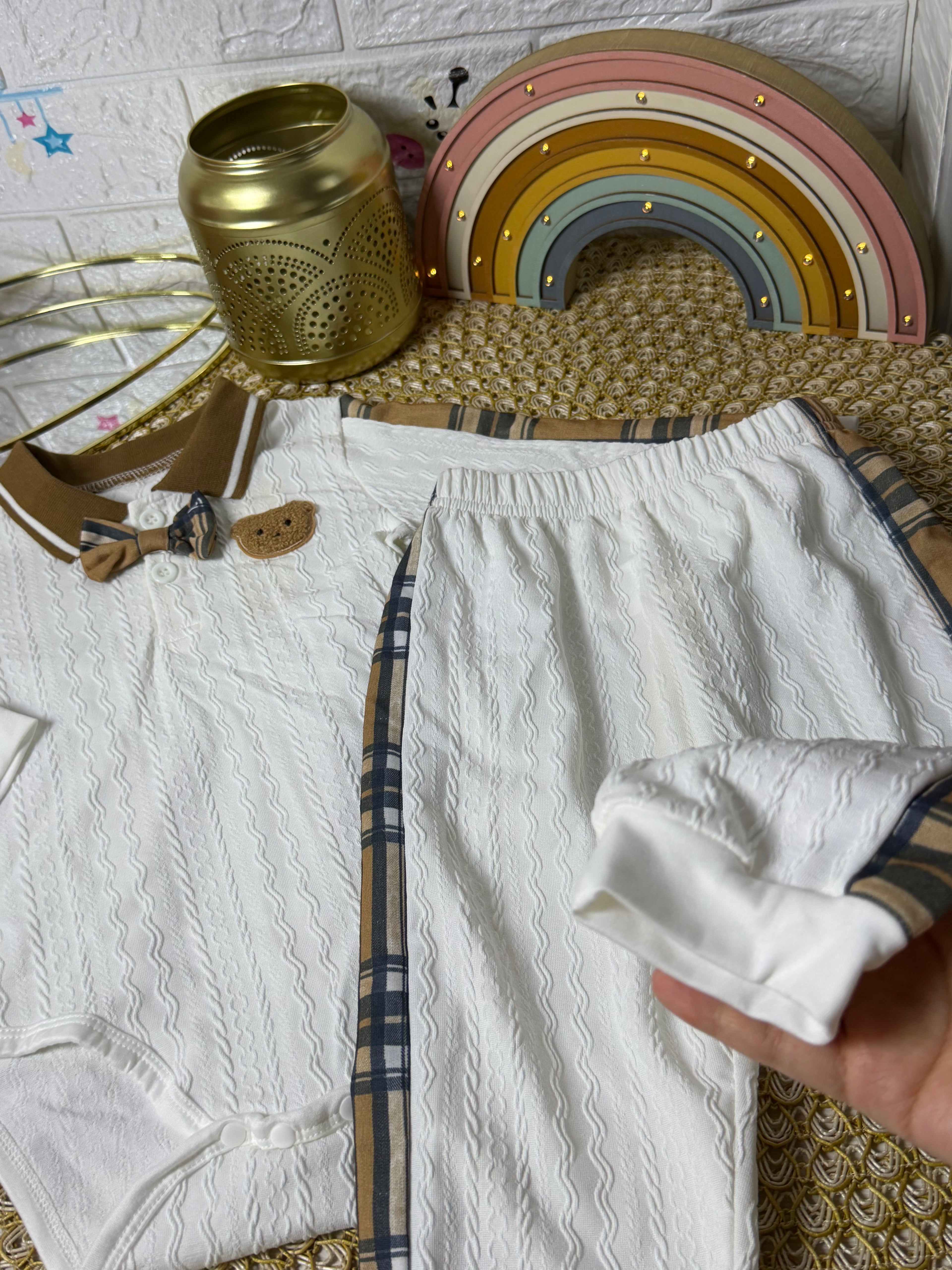 Conjunto 2 piezas blanco osito 96065