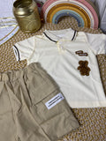 Conjunto 2 piezas beige osito
