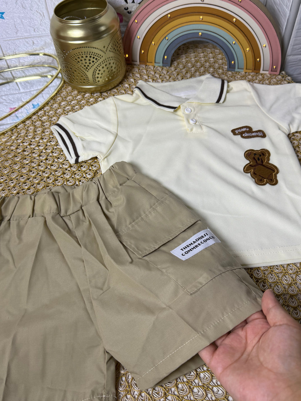 Conjunto 2 piezas beige osito