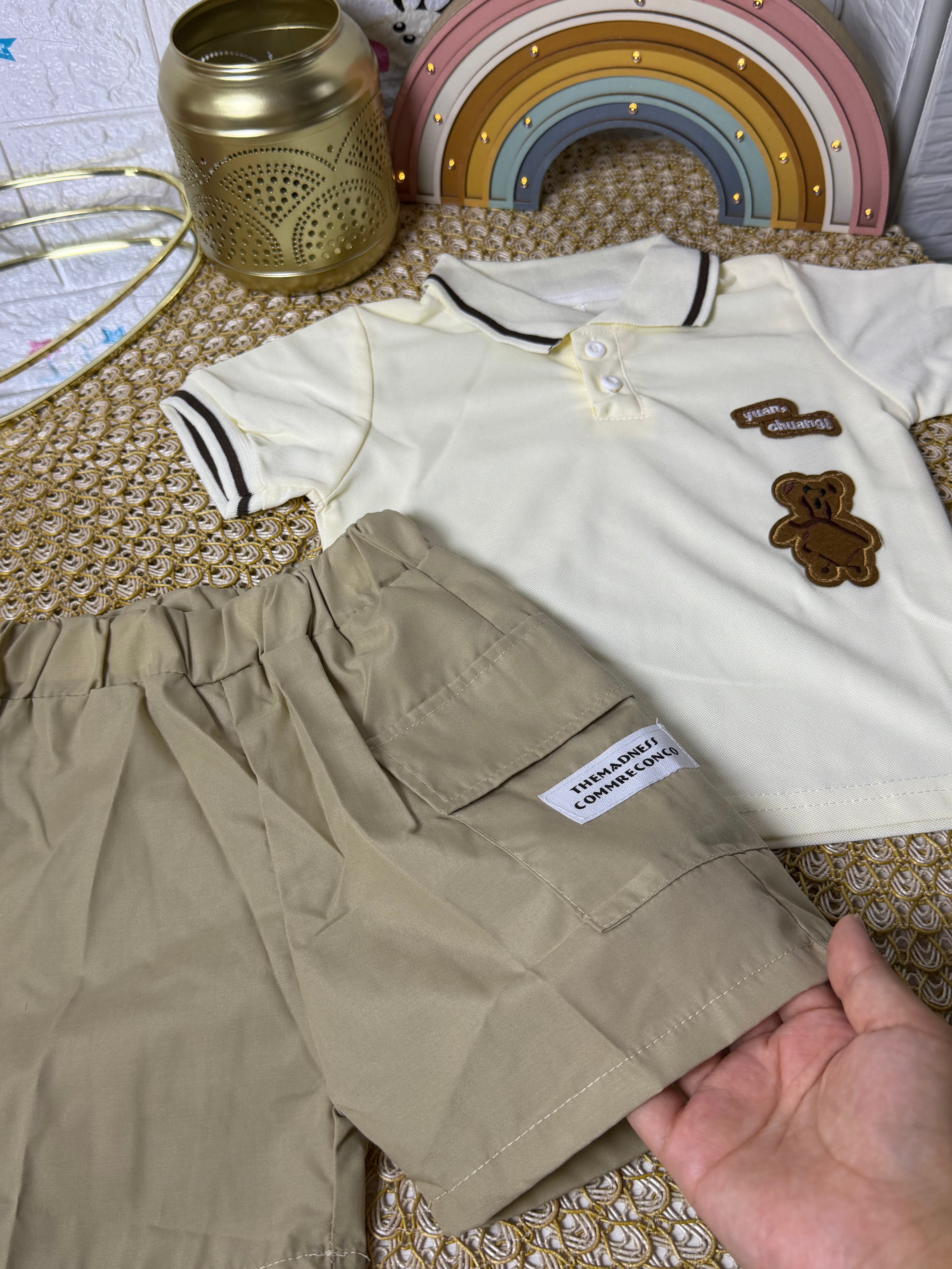 Conjunto 2 piezas beige osito