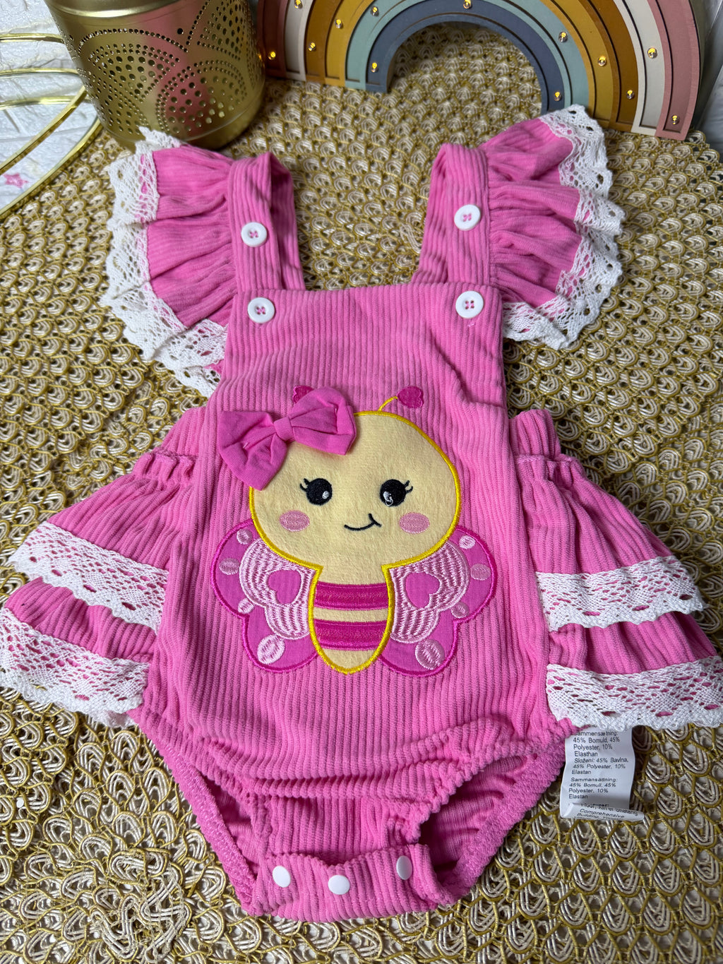 Pelele abejita rosa