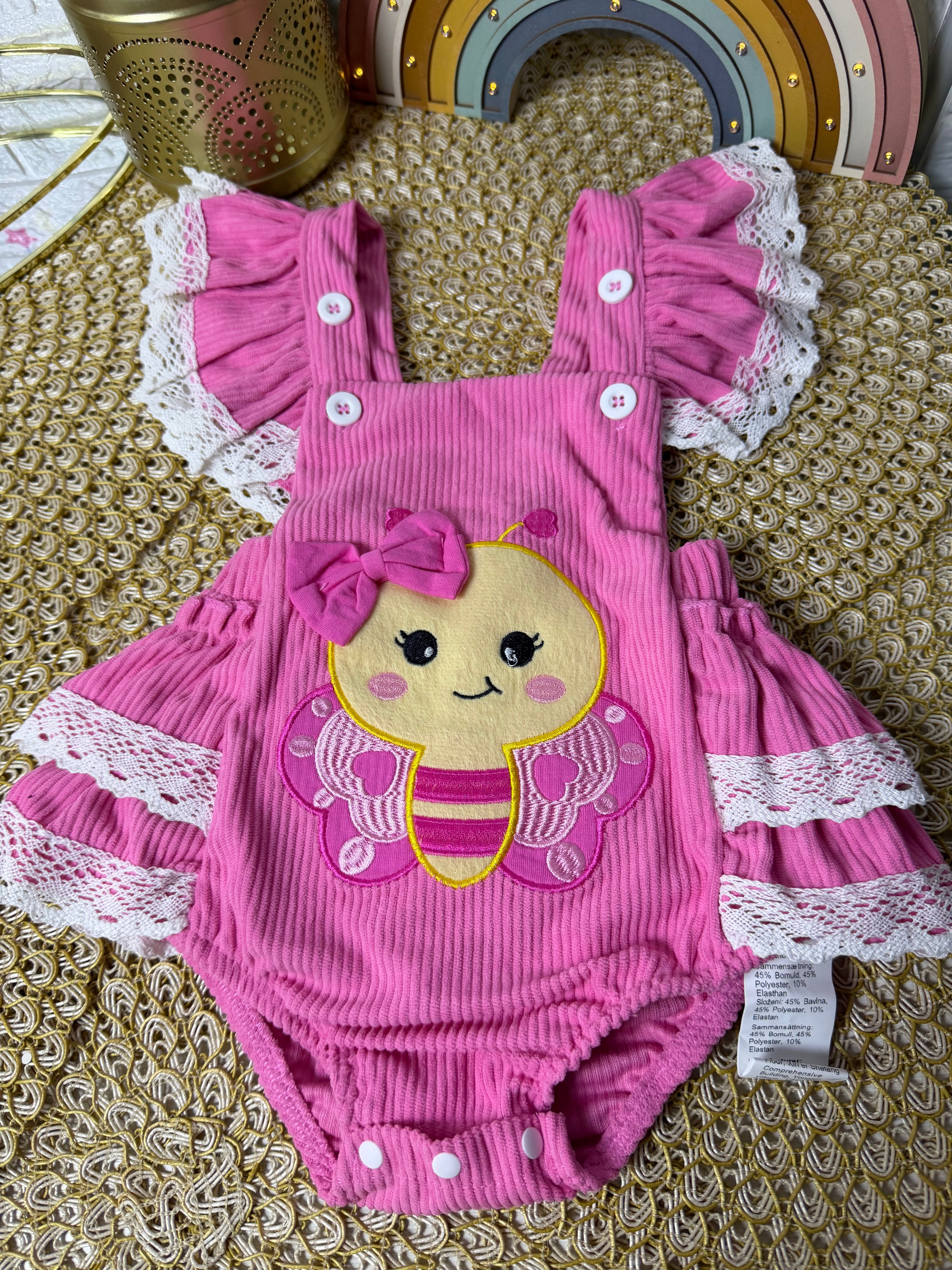 Pelele abejita rosa