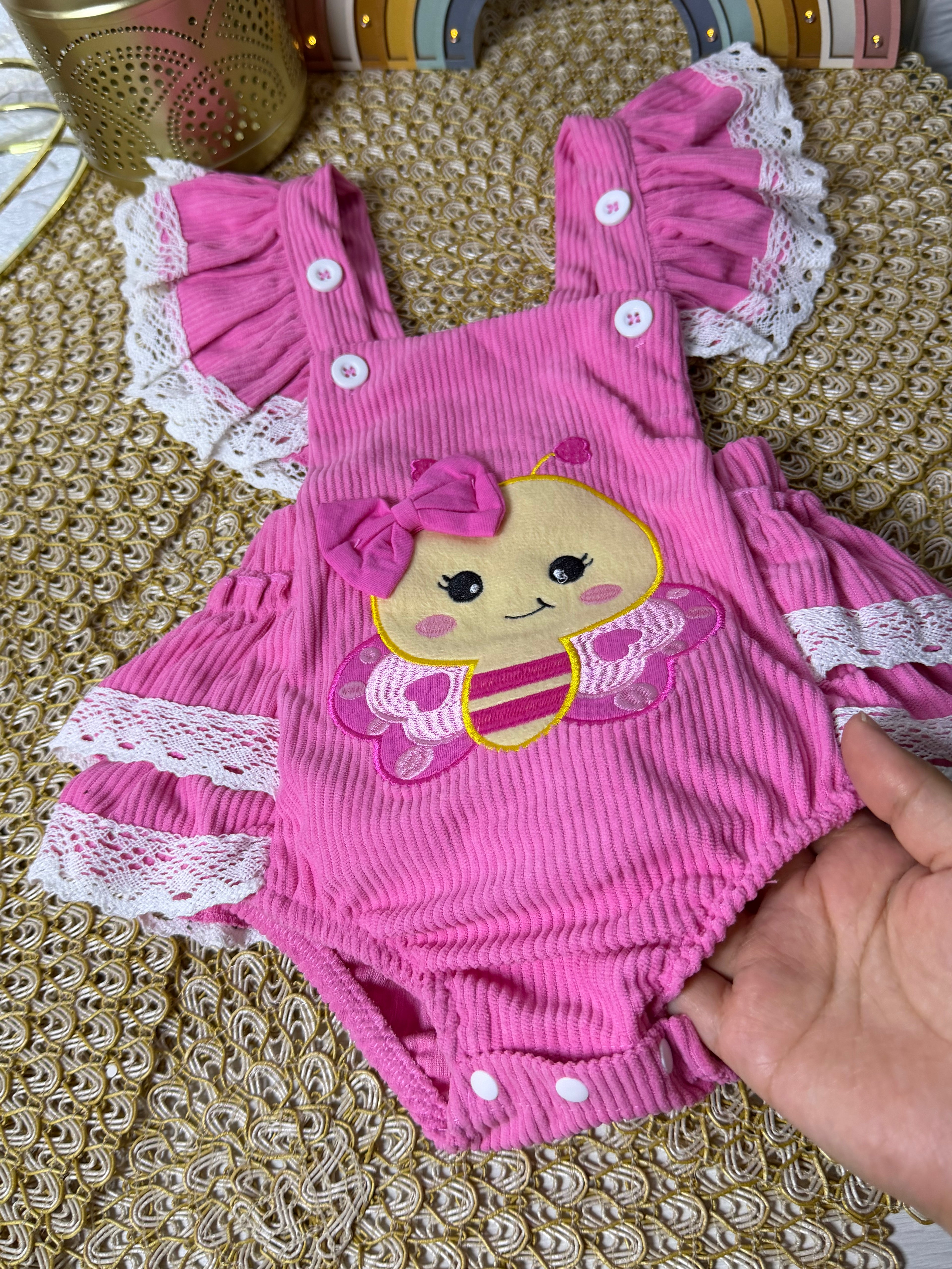 Pelele abejita rosa