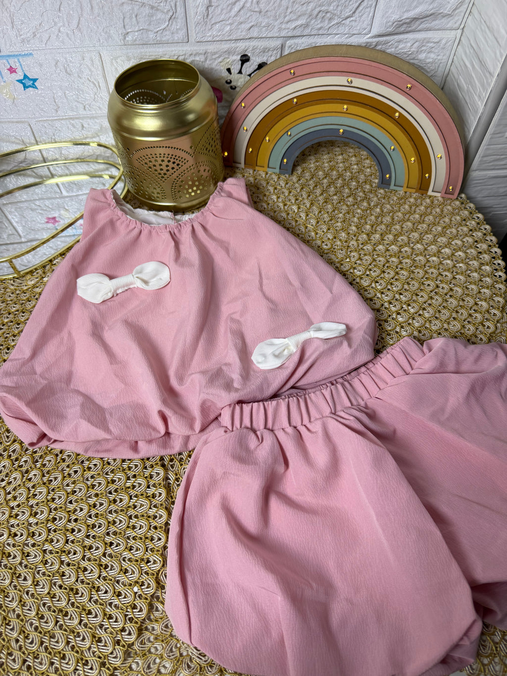 Conjunto 2 piezas rosa bombacho