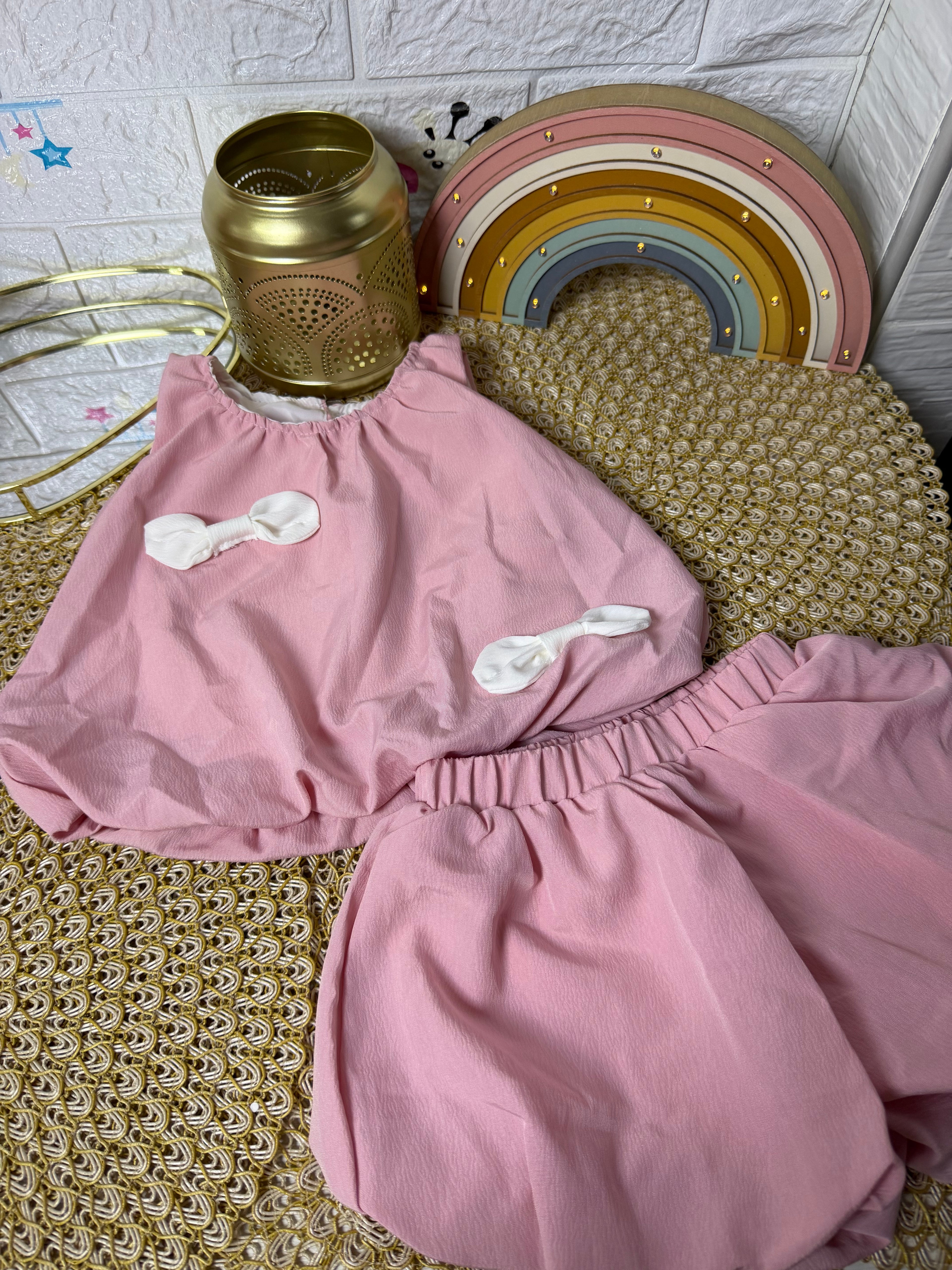 Conjunto 2 piezas rosa bombacho